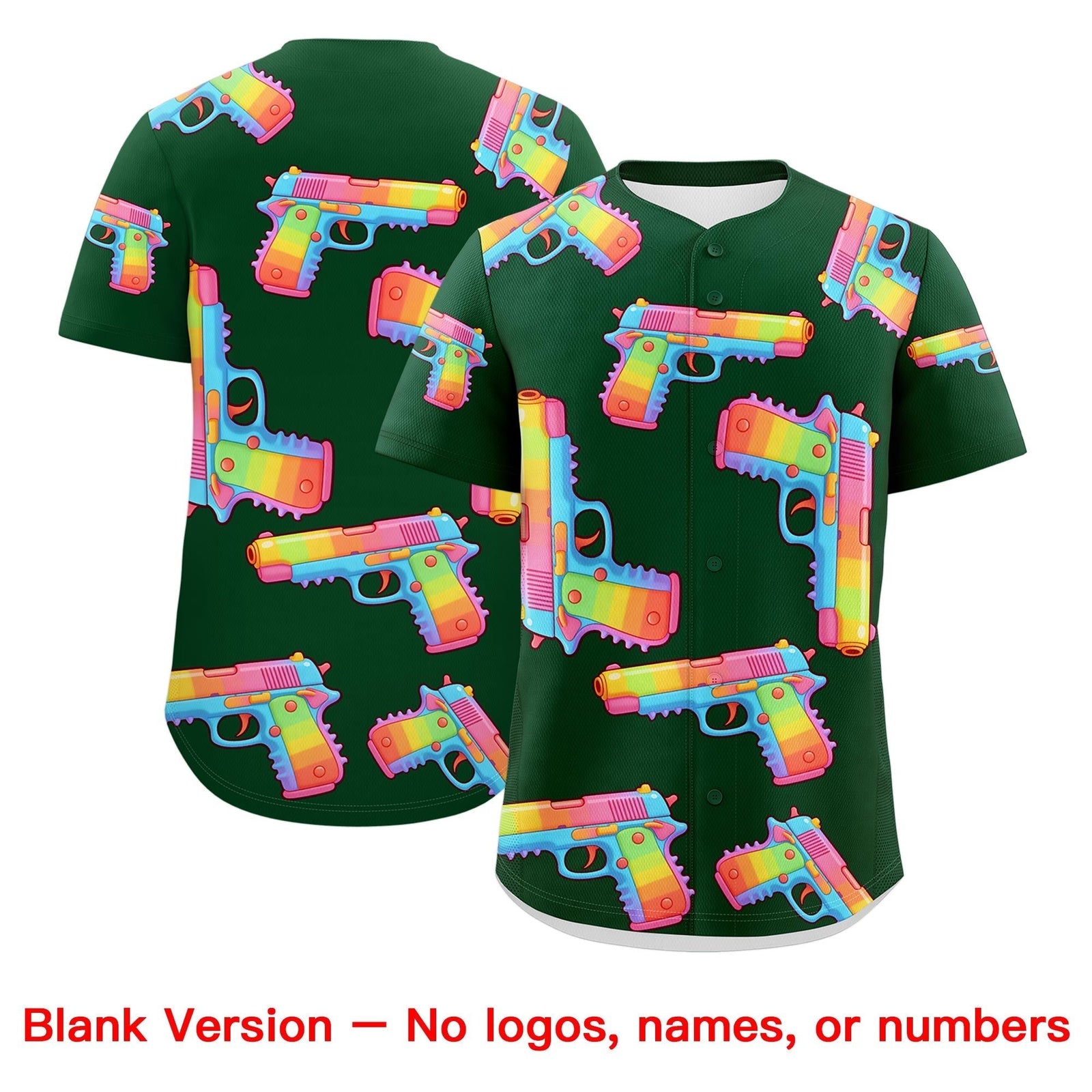 Custom Youth Baseball Jersey Dark Green Orange Sugar-Coated Firepower Graffiti Pattern Hip-hop