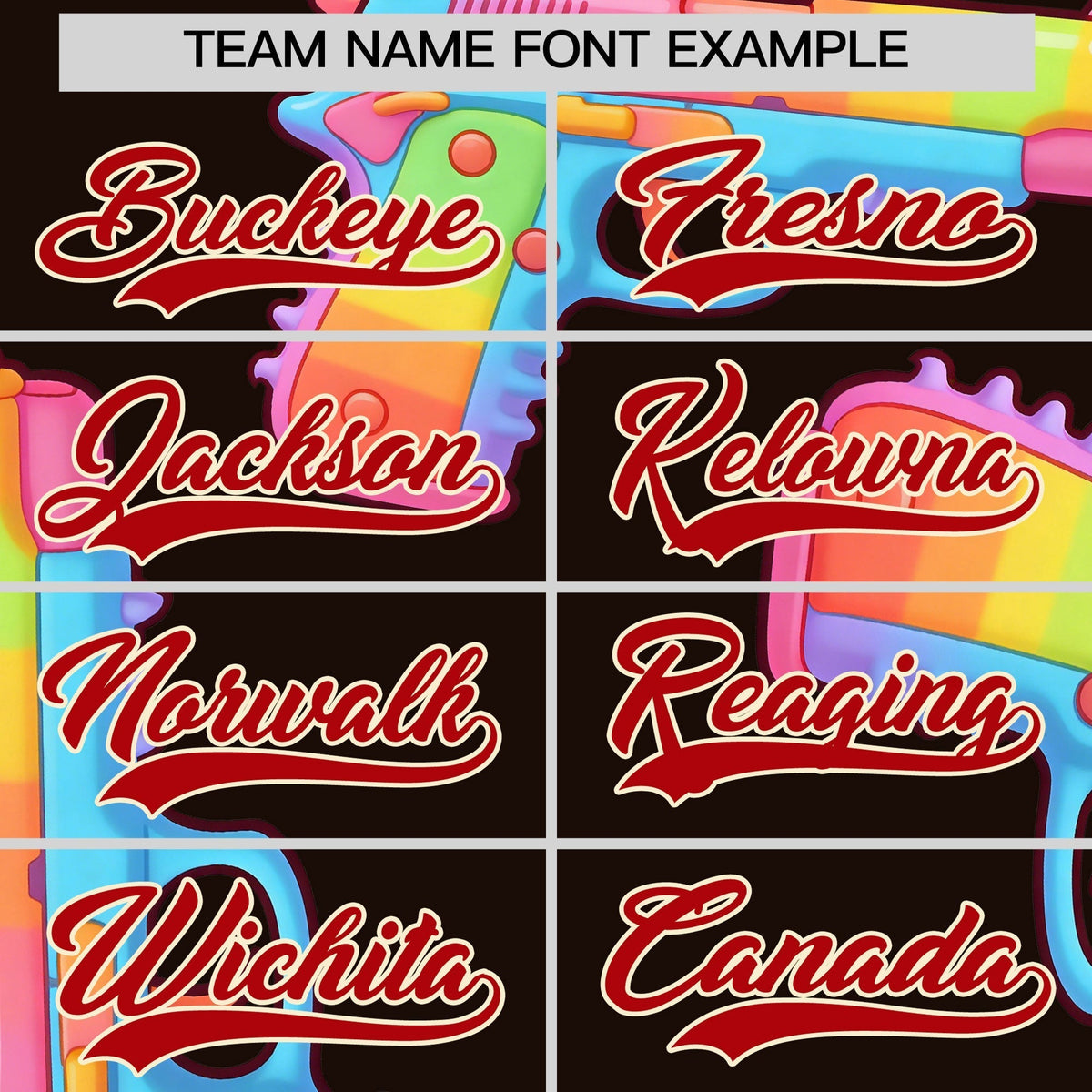Custom Youth Baseball Jersey Brown Red Sugar-Coated Firepower Graffiti Pattern Urban Fashion