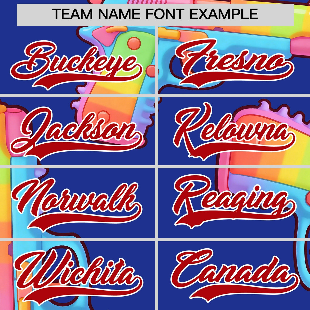 Custom Youth Baseball Jersey Royal Blue Red Sugar-Coated Firepower Graffiti Pattern Urban Fashion