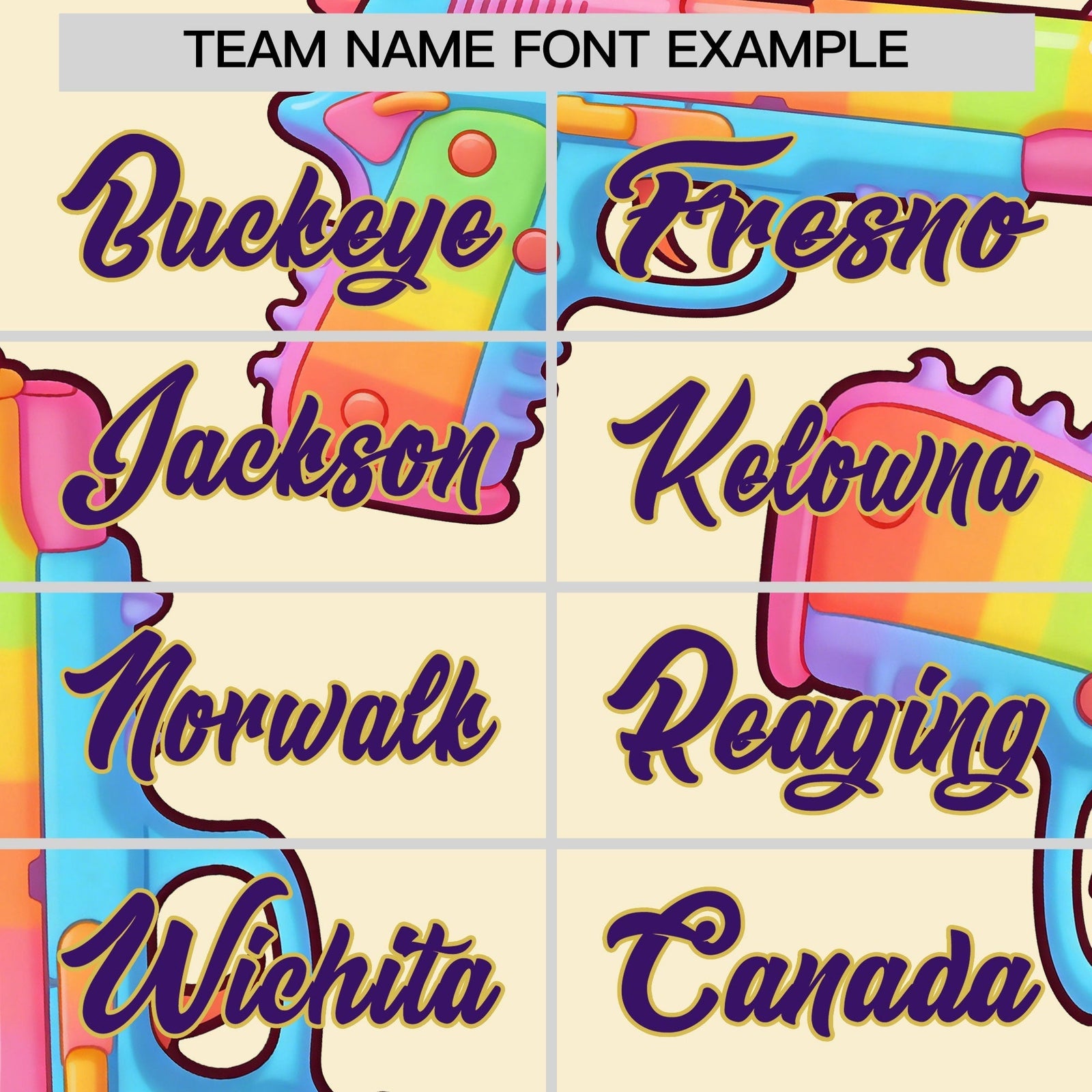 Custom Youth Baseball Jersey Cream Purple Sugar-Coated Firepower Graffiti Pattern Street Style