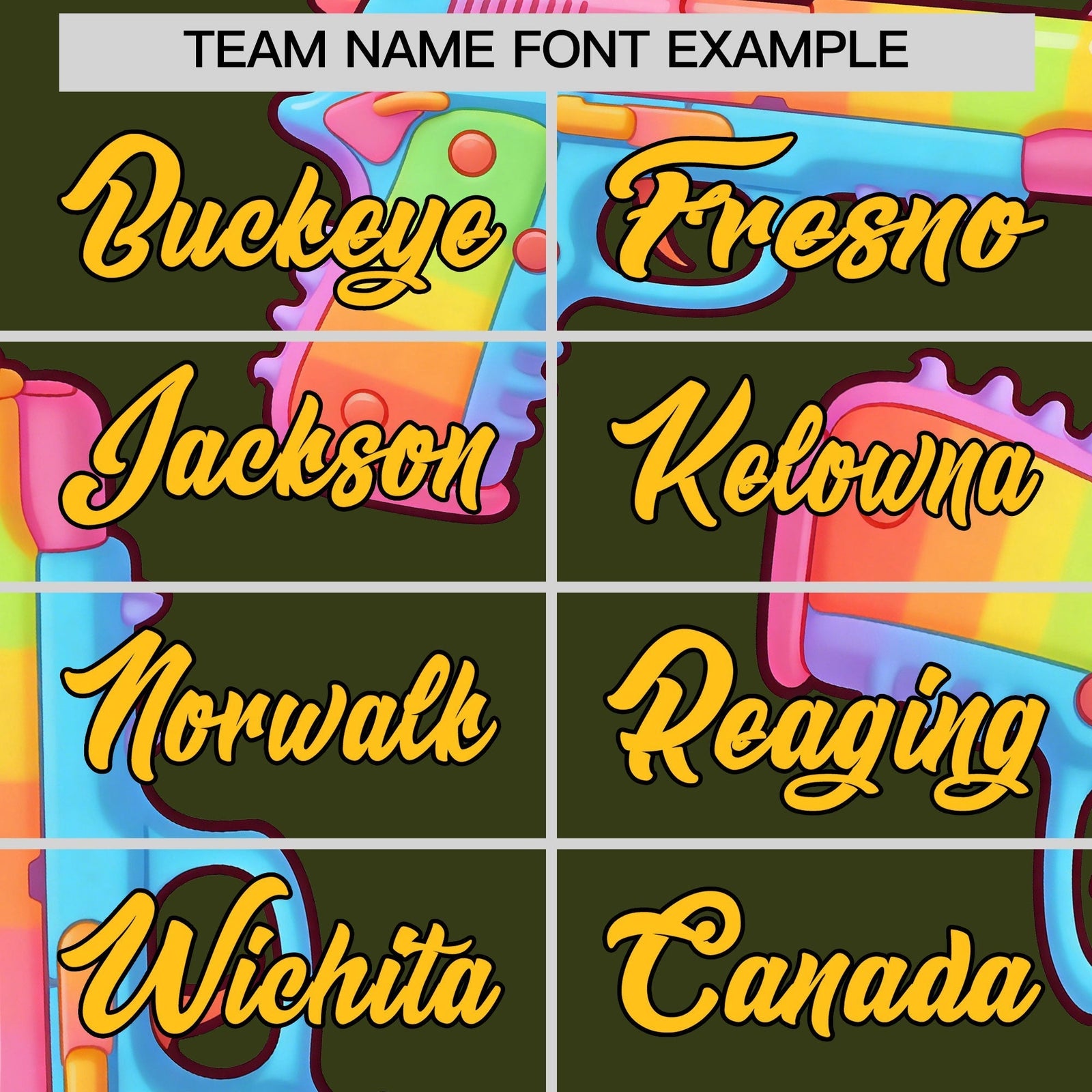 Custom Youth Baseball Jersey Olive Yellow Sugar-Coated Firepower Graffiti Pattern Street Style