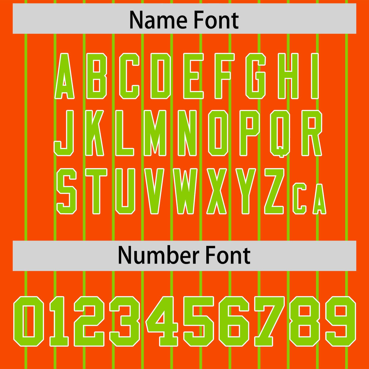 Custom Neon Green Orange Pinstripe Personalized Two-Tone Authentic Baseball Jersey