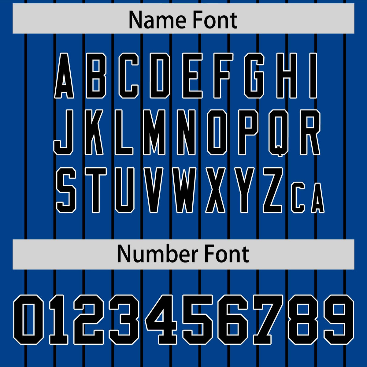 Custom Black Royal Pinstripe Personalized Two-Tone Authentic Baseball Jersey