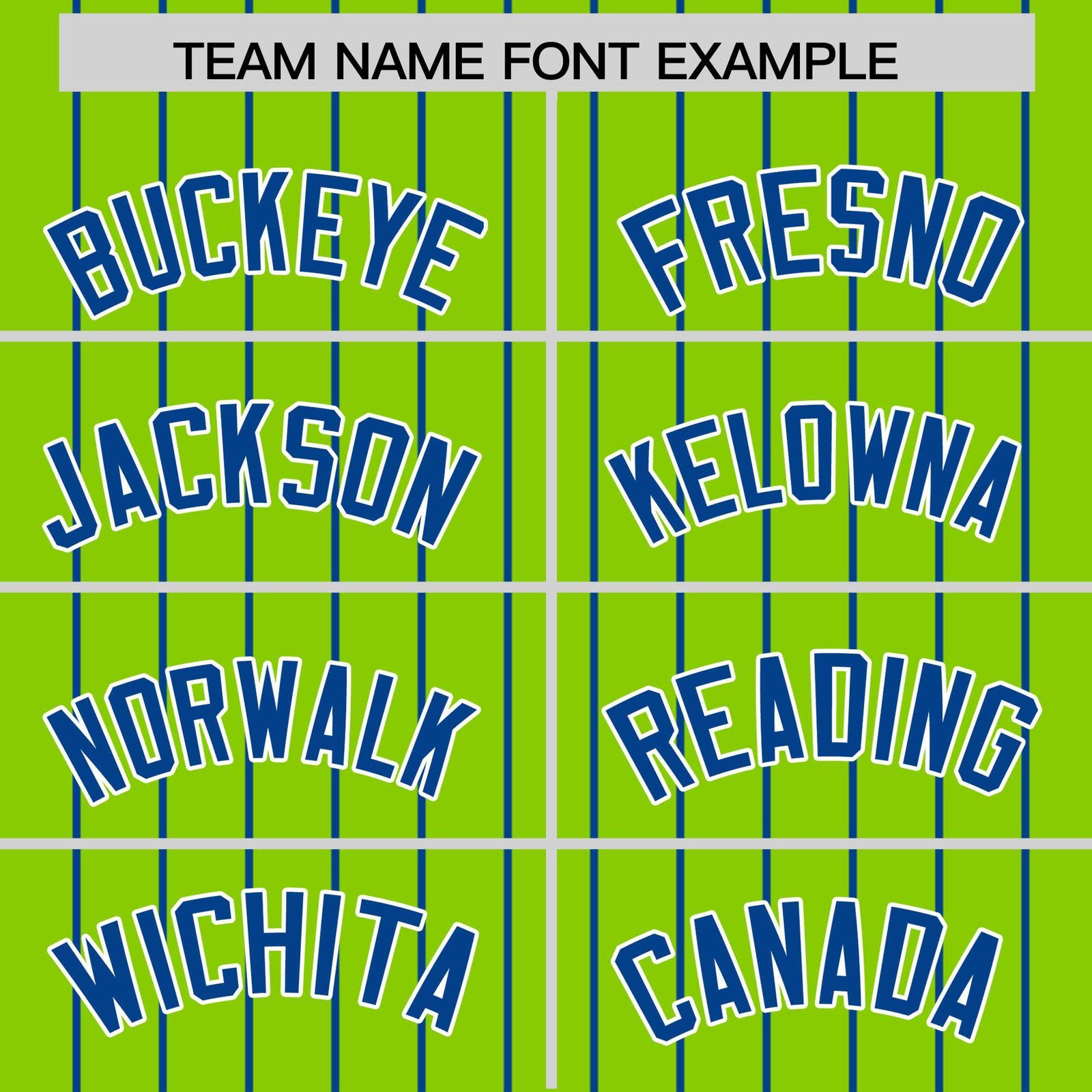 Custom Neon Green Royal Pinstripe Personalized Two-Tone Authentic Baseball Jersey