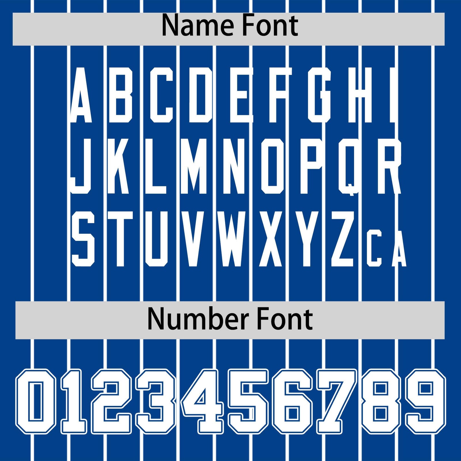 Custom White Royal Pinstripe Personalized Two-Tone Authentic Baseball Jersey