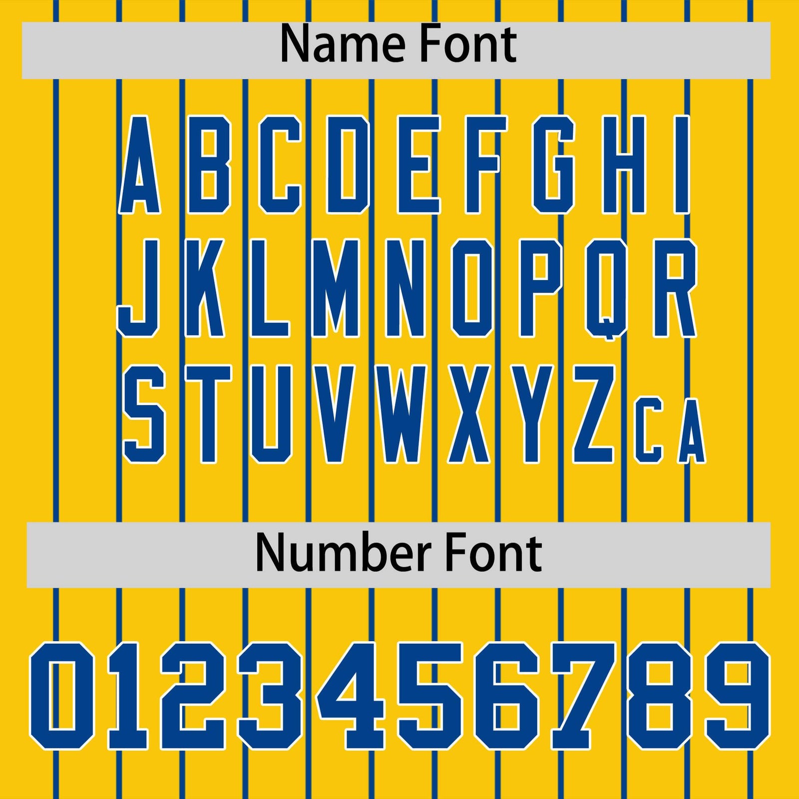 Custom Royal Gold Pinstripe Personalized Two-Tone Authentic Baseball Jersey