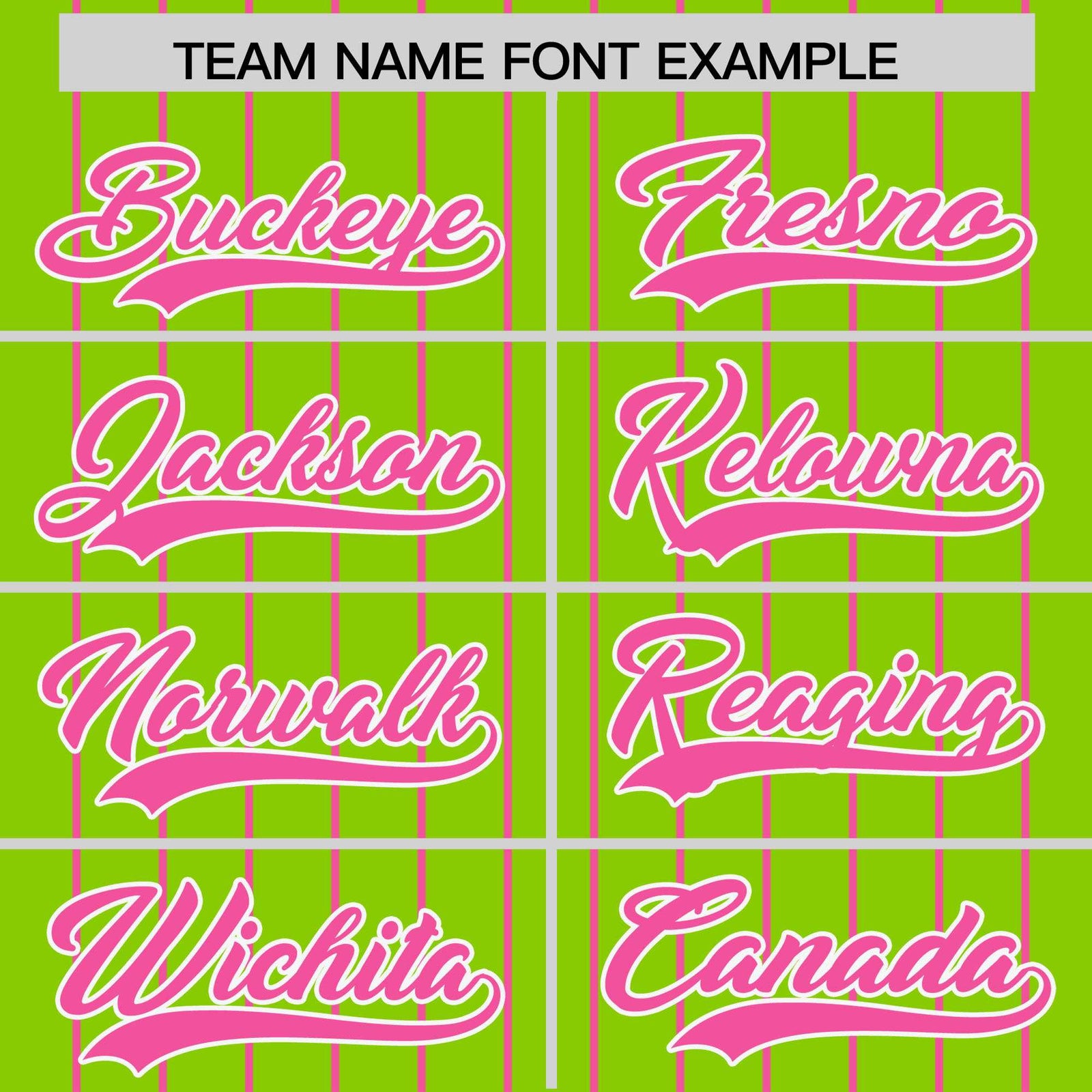 Custom Neon Green Pink Pinstripe Personalized Two-Tone Authentic Baseball Jersey