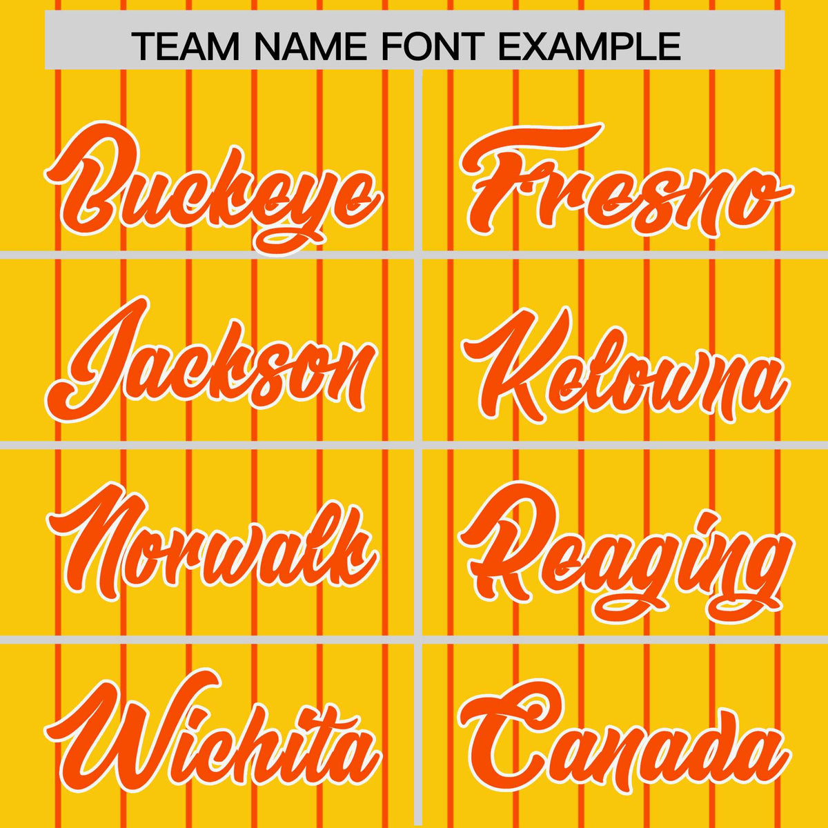 Custom Gold Orange Pinstripe Personalized Two-Tone Authentic Baseball Jersey