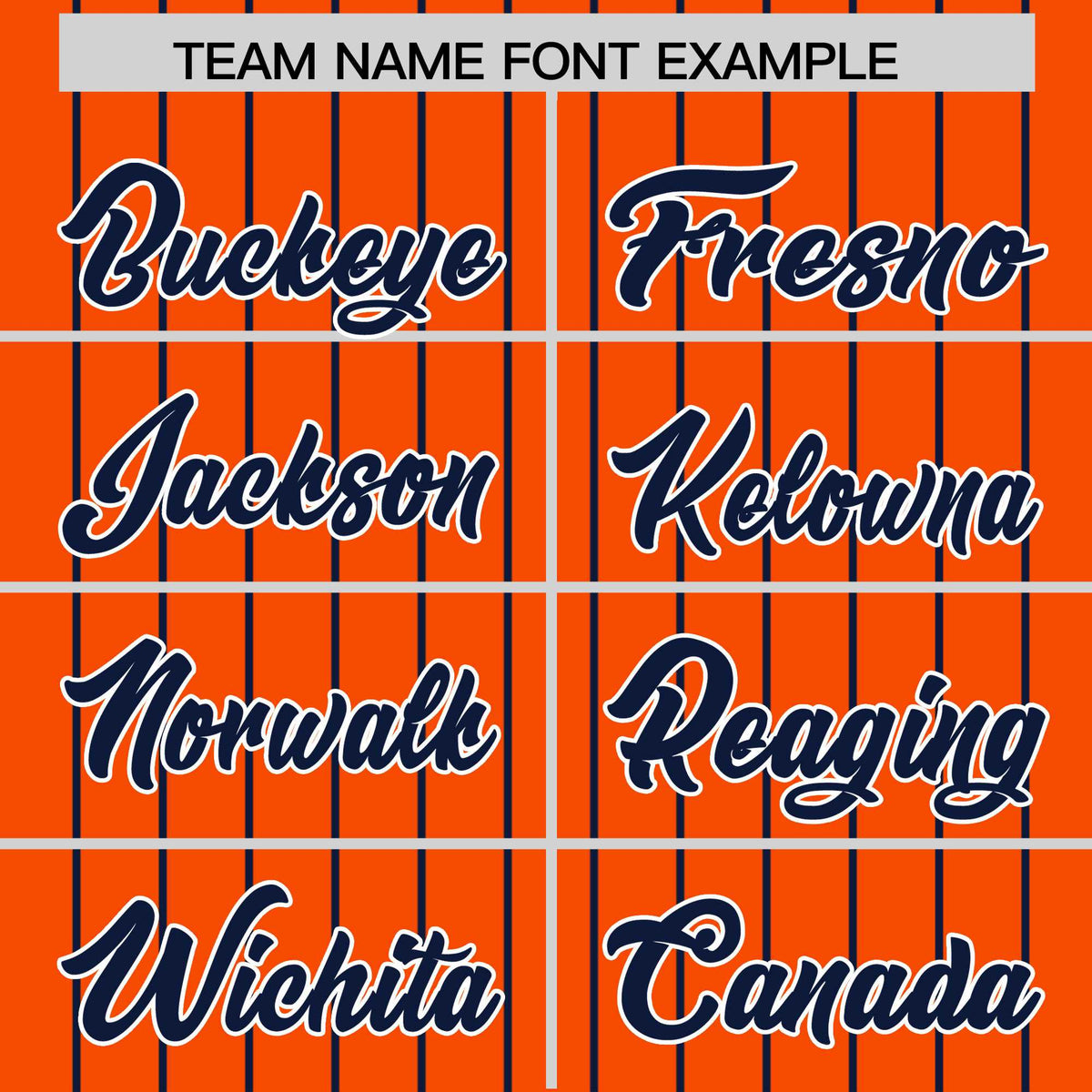 Custom Orange Navy Pinstripe Personalized Two-Tone Authentic Baseball Jersey