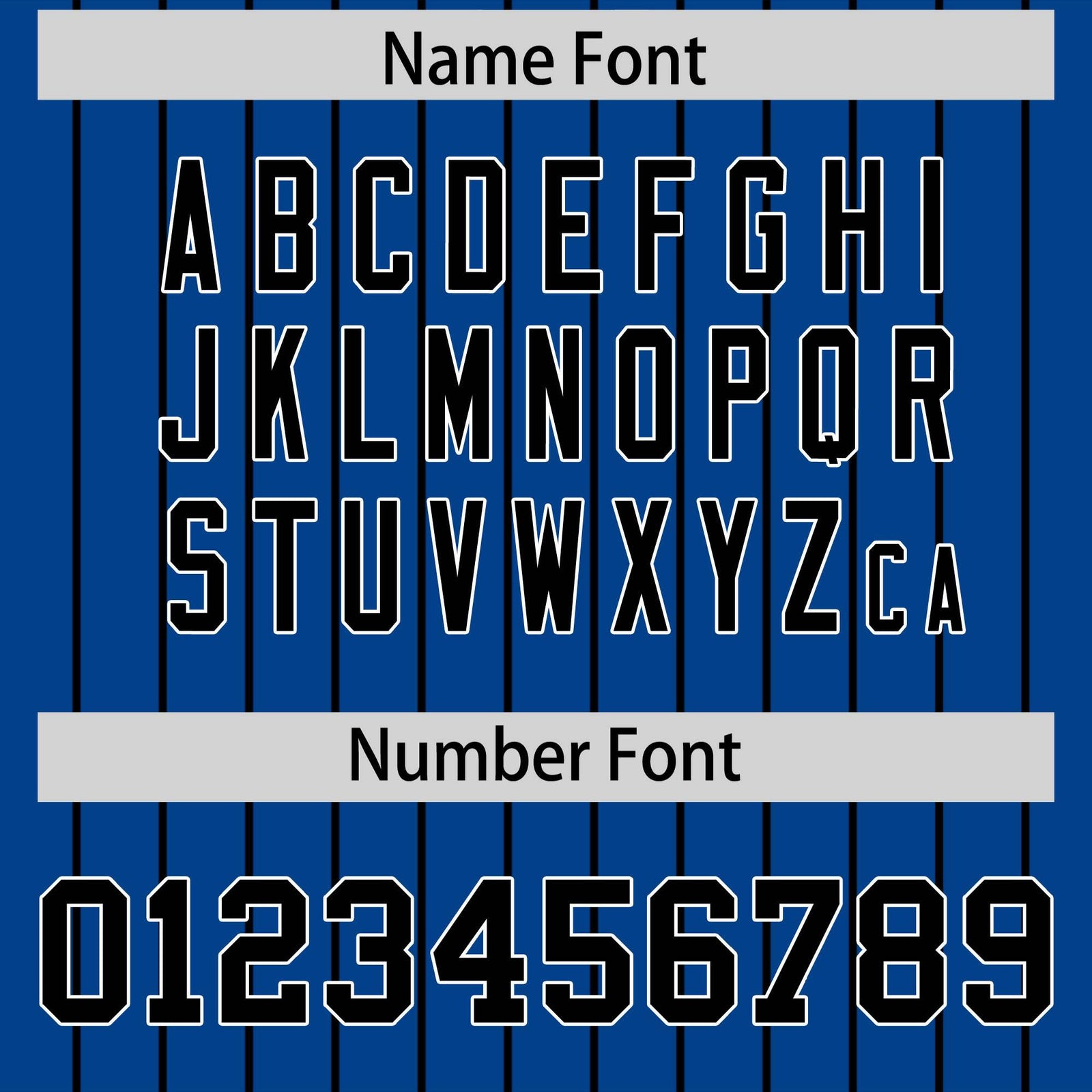 Custom Black Royal Pinstripe Personalized Two-Tone Authentic Baseball Jersey