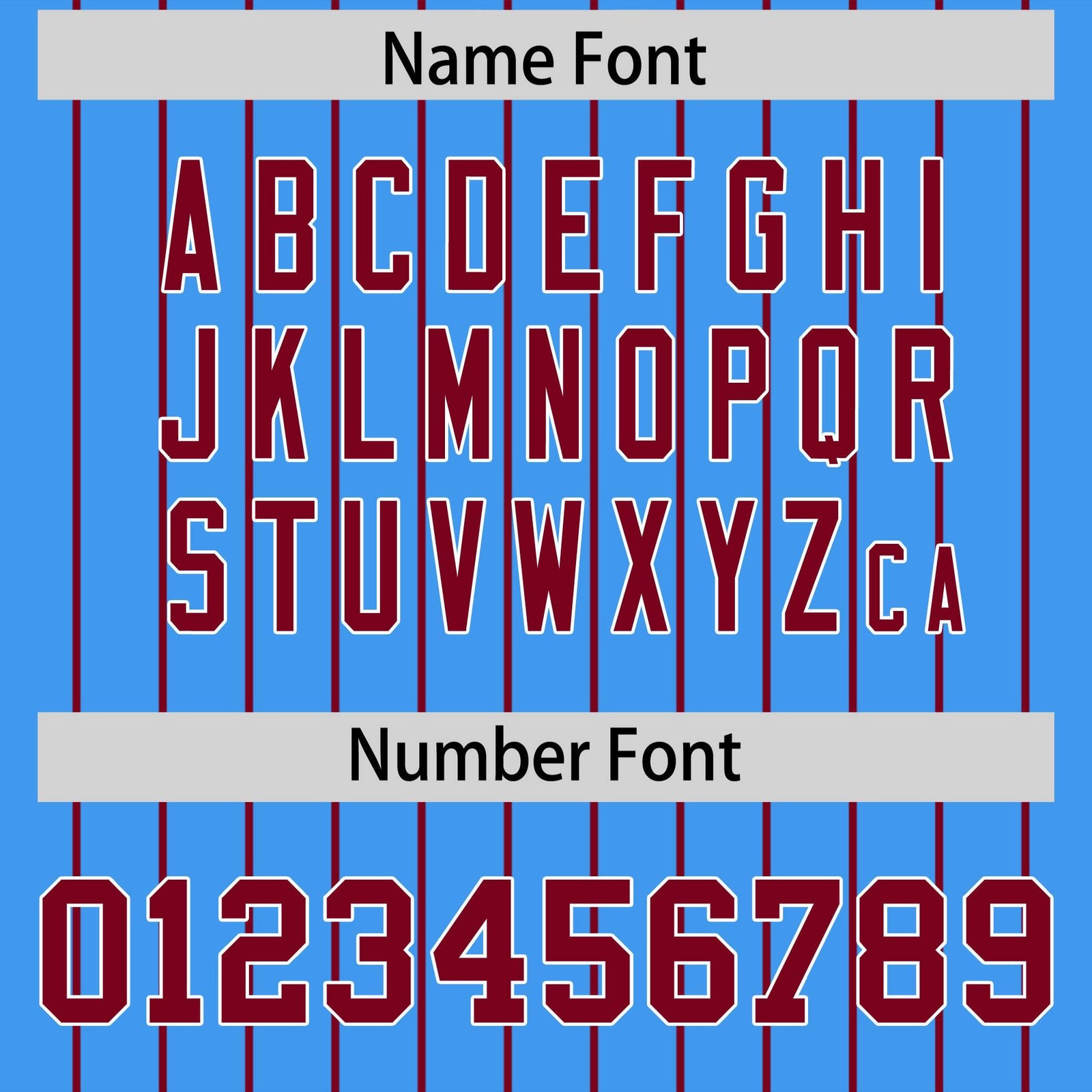 Custom Crimson Powder Blue Pinstripe Personalized Two-Tone Authentic Baseball Jersey