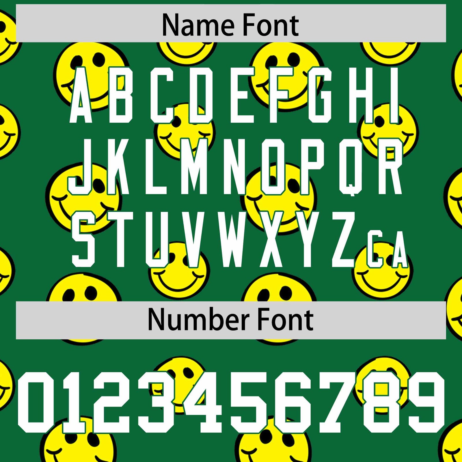 Custom Gold Kelly Green Graffiti Gradient Pattern Authentic Smile Baseball Jersey