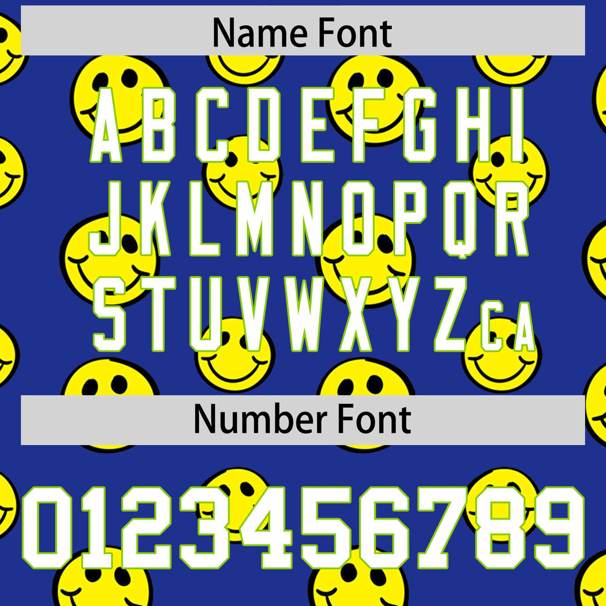 Custom Neon Green Royal Graffiti Gradient Pattern Authentic Smile Baseball Jersey