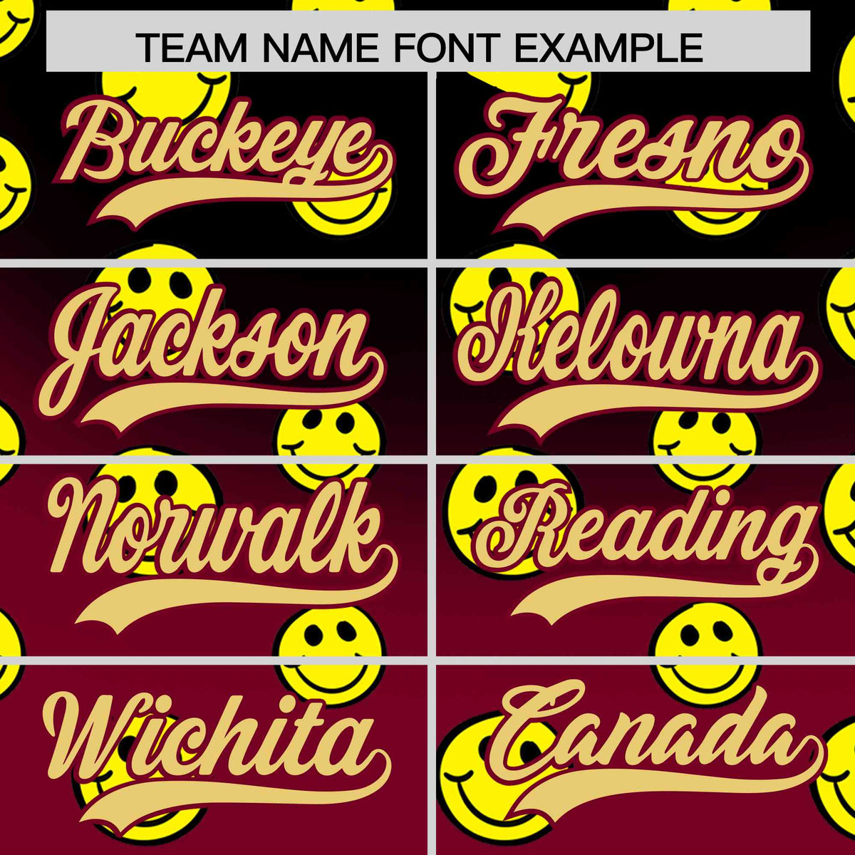 Custom Crimson Black Graffiti Gradient Pattern Authentic Smile Baseball Jersey