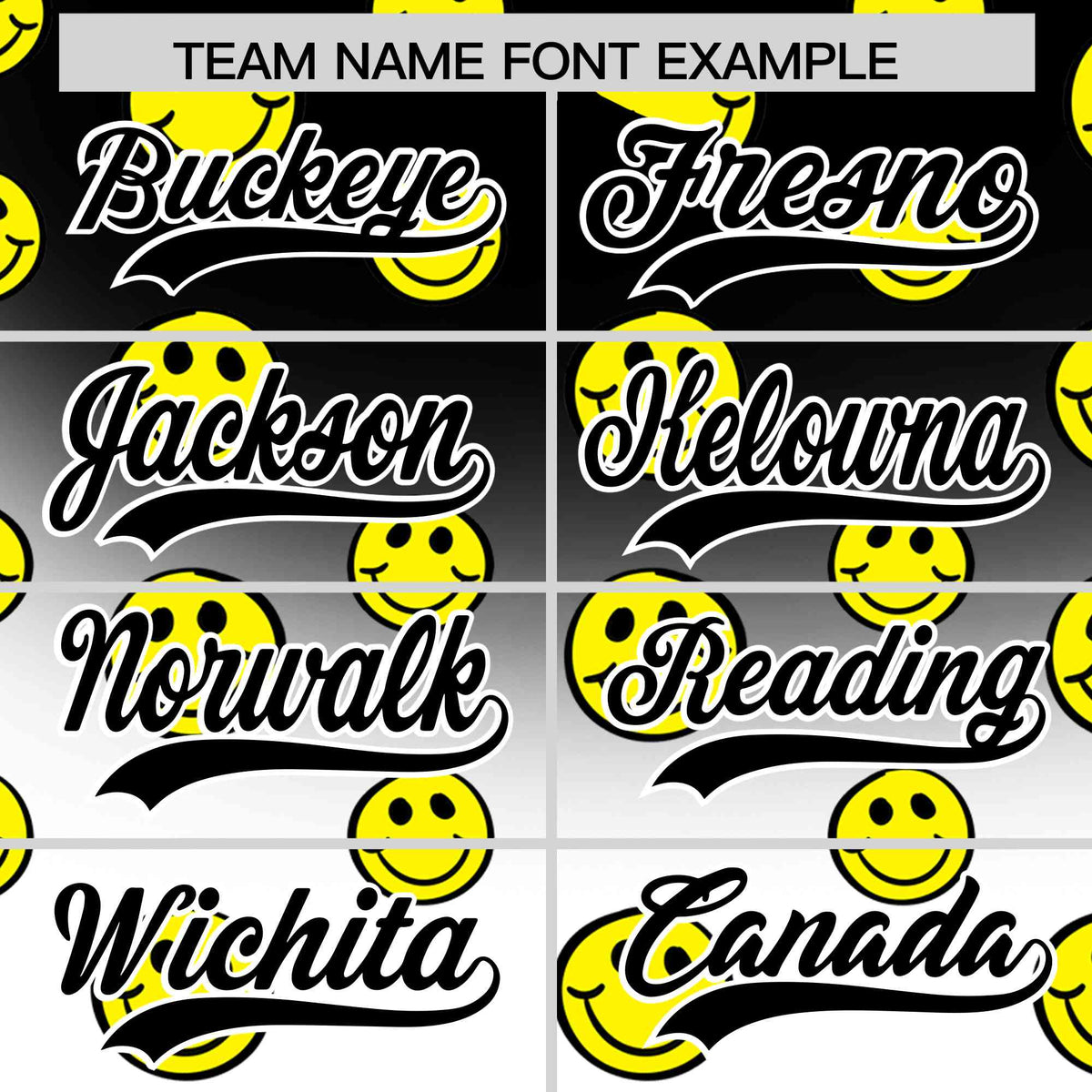 Custom Black White Graffiti Gradient Pattern Authentic Smile Baseball Jersey