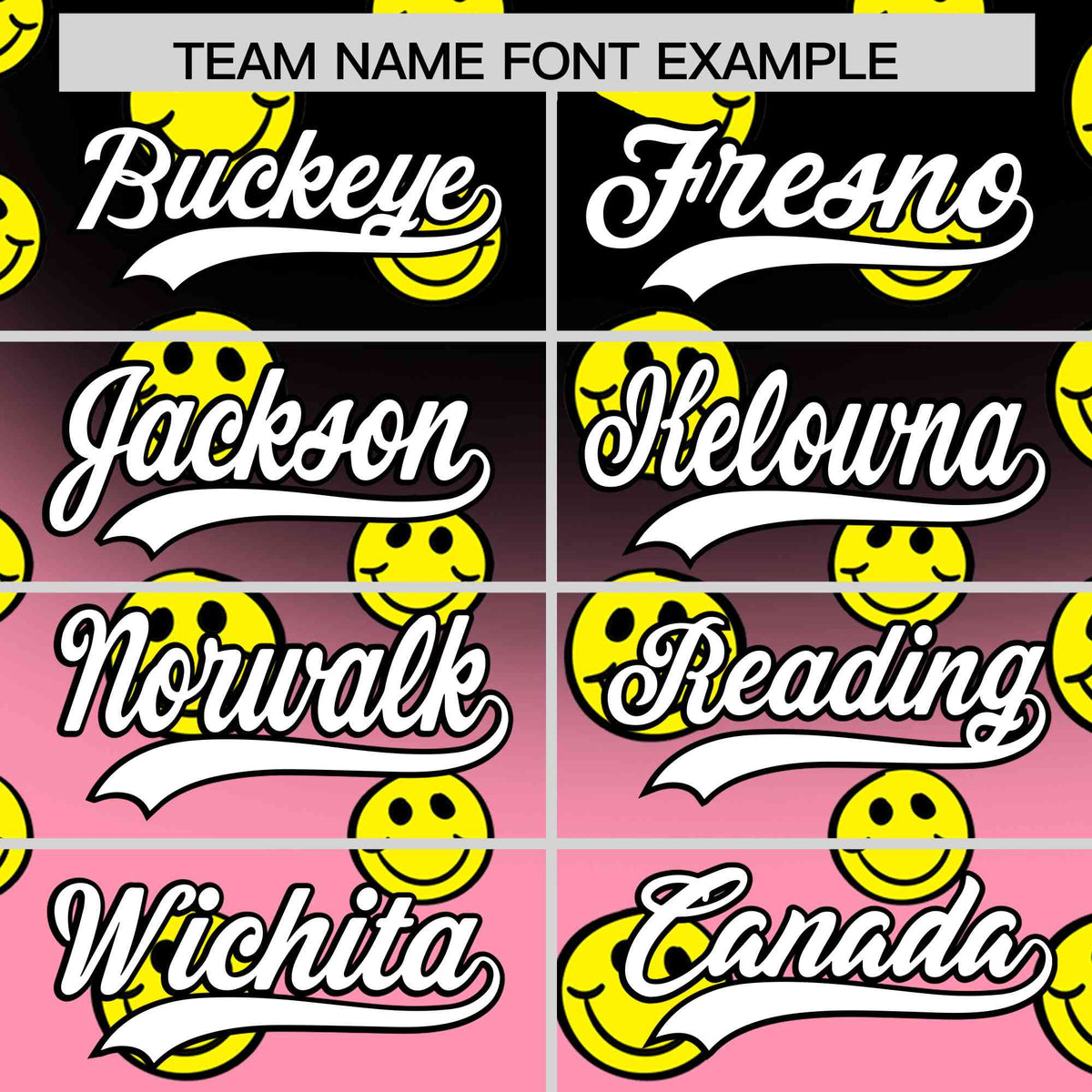 Custom Black Light Pink Graffiti Gradient Pattern Authentic Smile Baseball Jersey