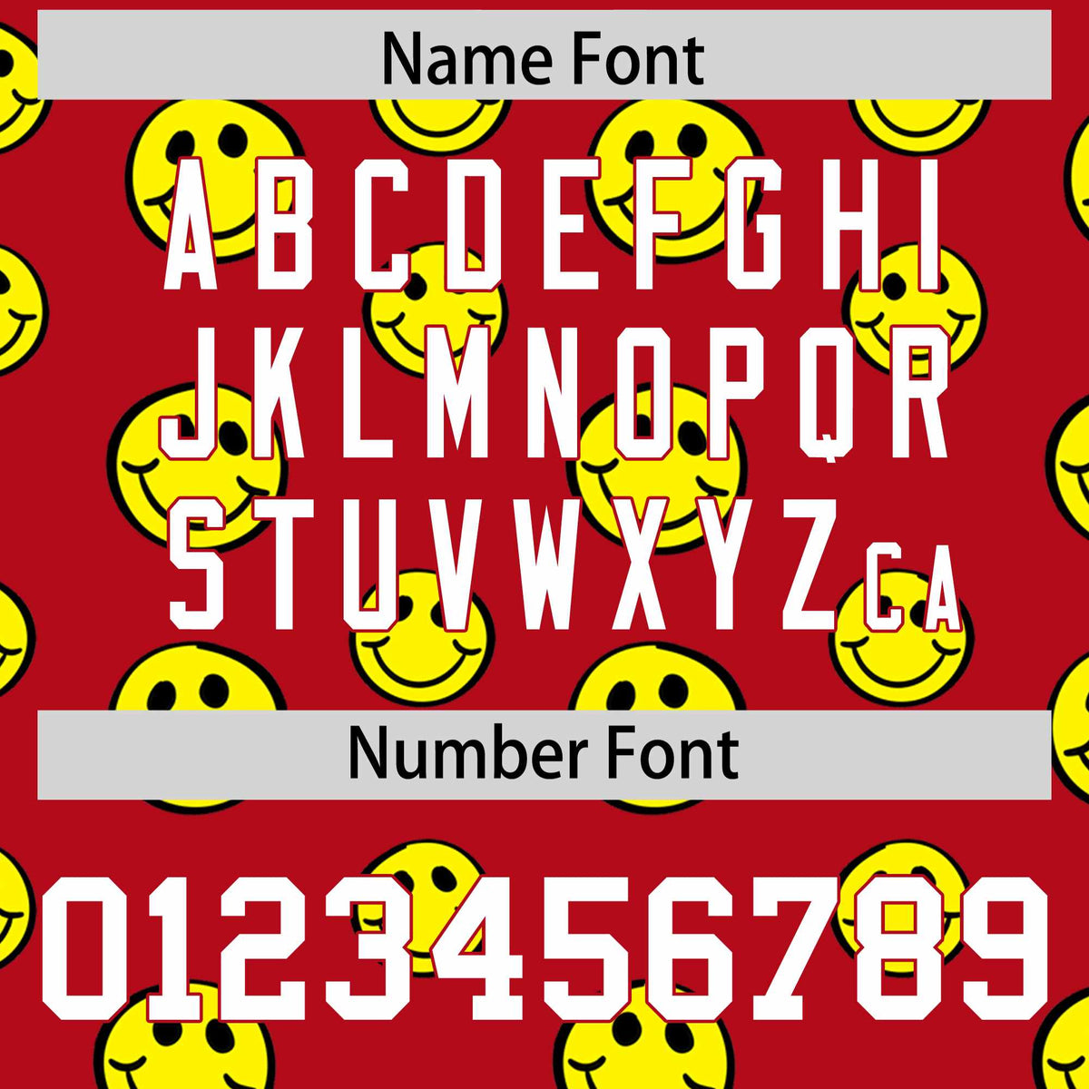 Custom Gold Red Graffiti Gradient Pattern Authentic Smile Baseball Jersey