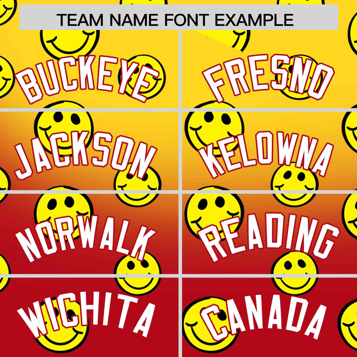 Custom Gold Red Graffiti Gradient Pattern Authentic Smile Baseball Jersey