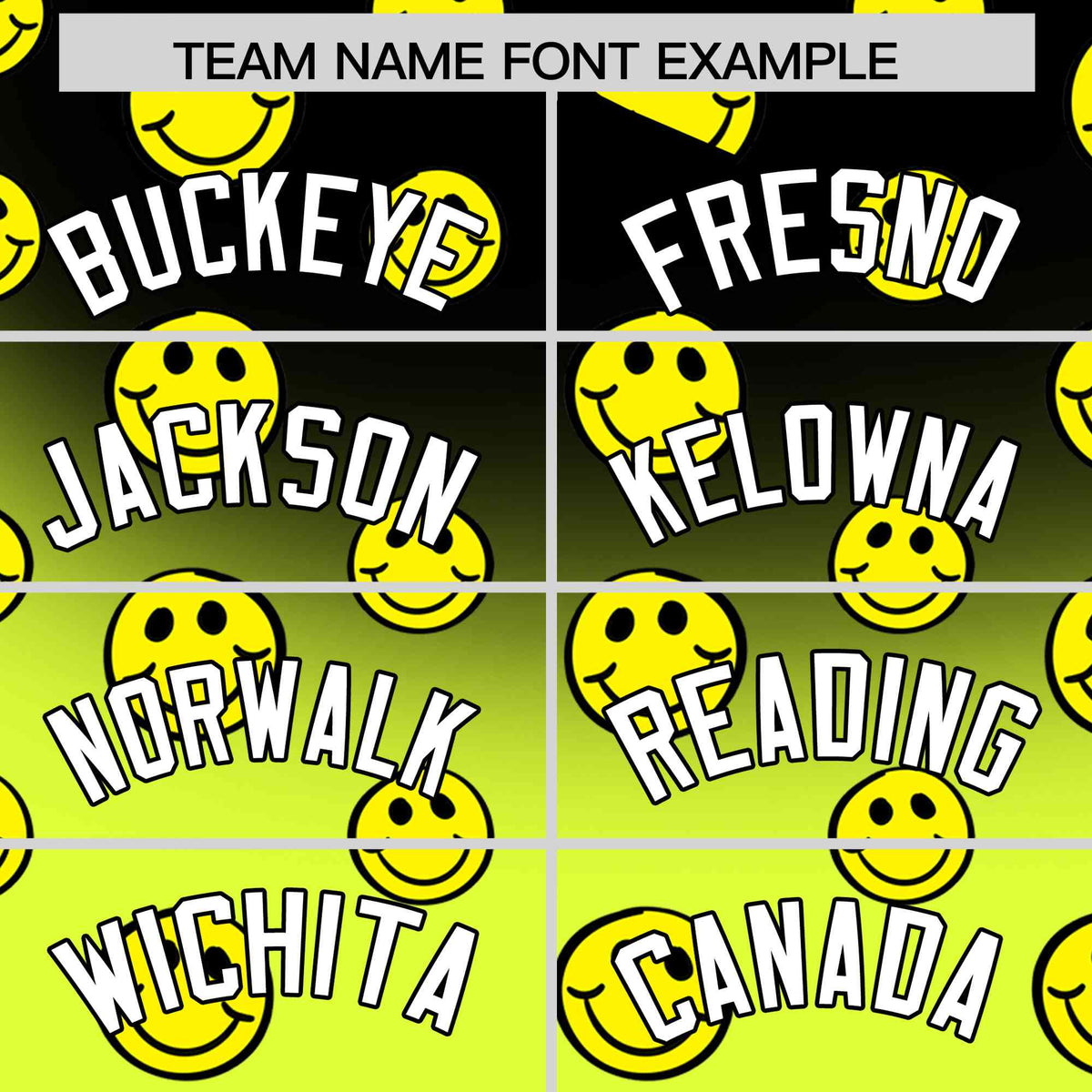 Custom Black Fluorescent Green Graffiti Gradient Pattern Authentic Smile Baseball Jersey