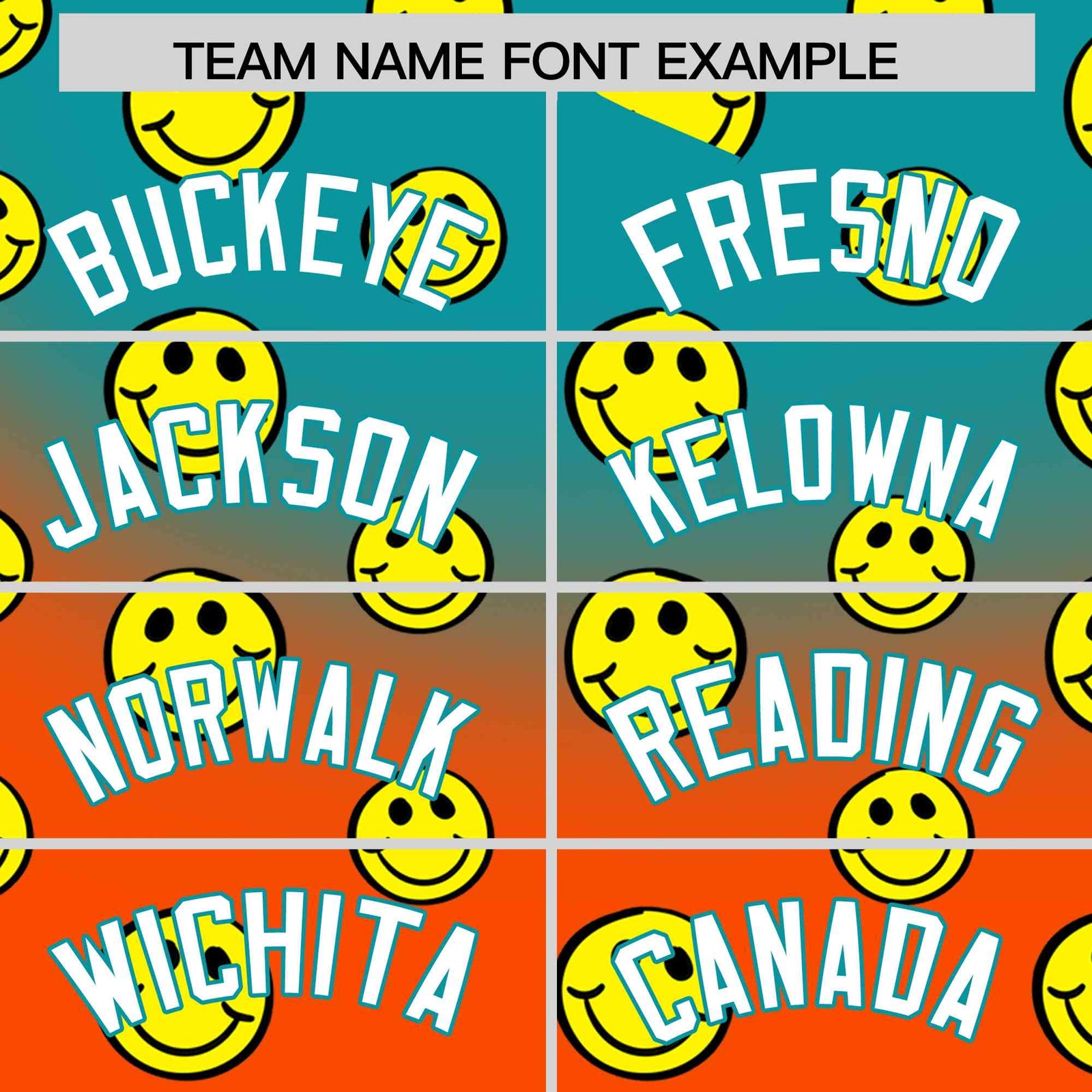 Custom Aqua Orange Graffiti Gradient Pattern Authentic Smile Baseball Jersey