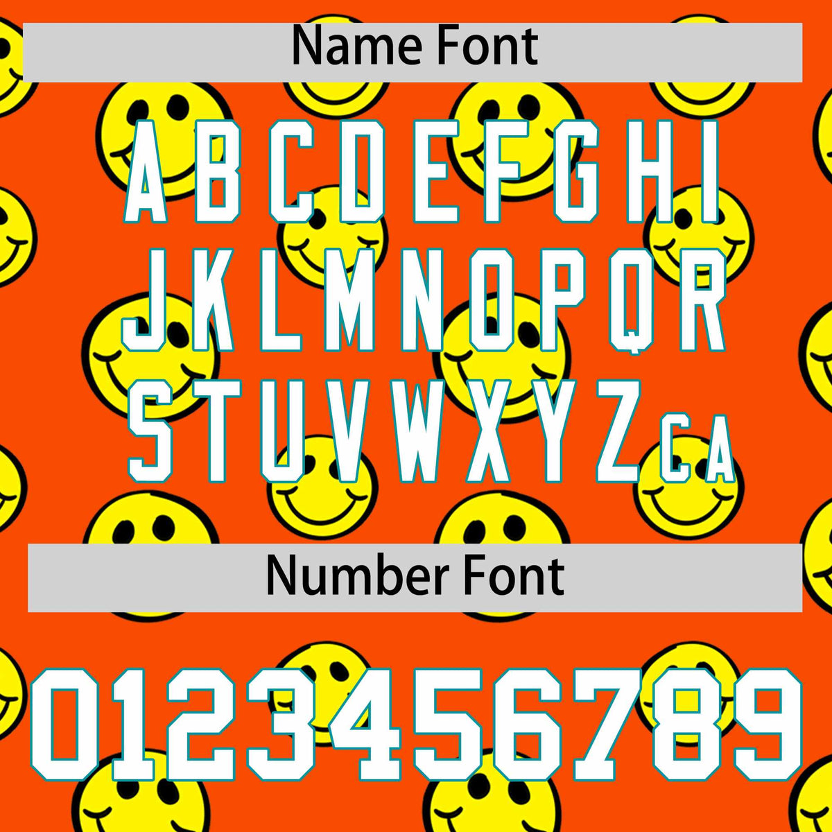 Custom Aqua Orange Graffiti Gradient Pattern Authentic Smile Baseball Jersey