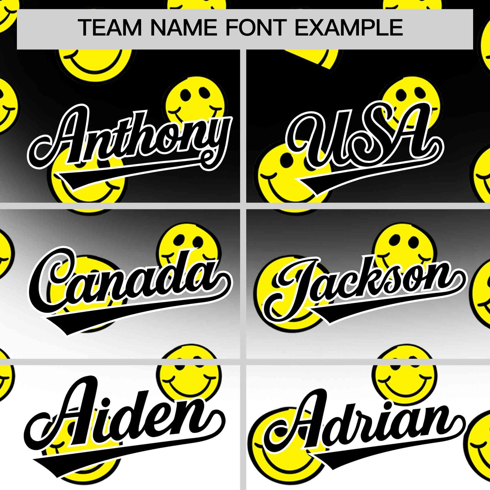 Custom Black White Graffiti Gradient Pattern Authentic Smile Baseball Jersey