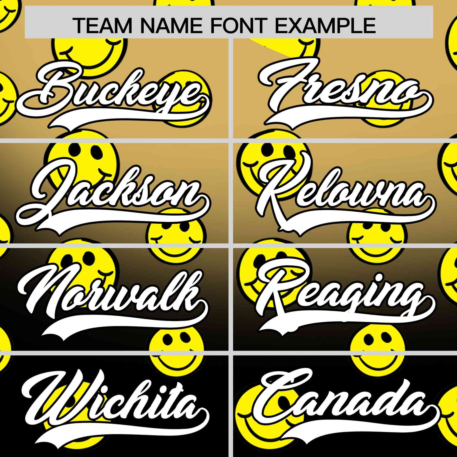 Custom Old Gold Black Graffiti Gradient Pattern Authentic Smile Baseball Jersey