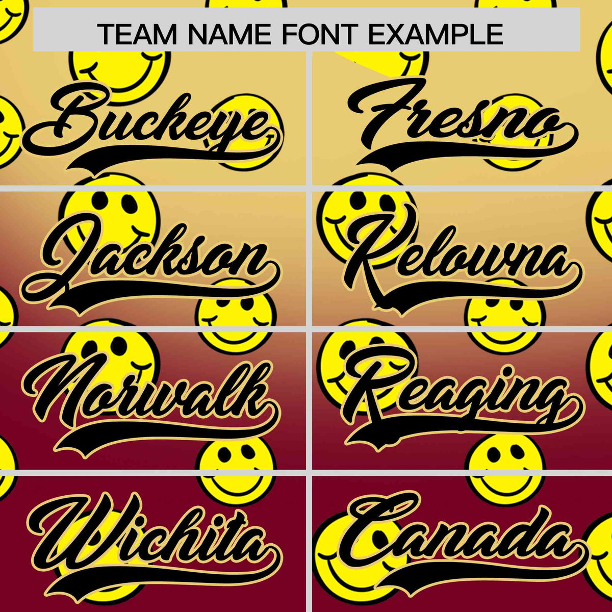 Custom Khaki Crimson Graffiti Gradient Pattern Authentic Smile Baseball Jersey