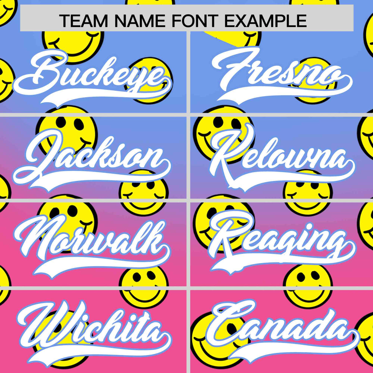 Custom Light Blue Pink Graffiti Gradient Pattern Authentic Smile Baseball Jersey