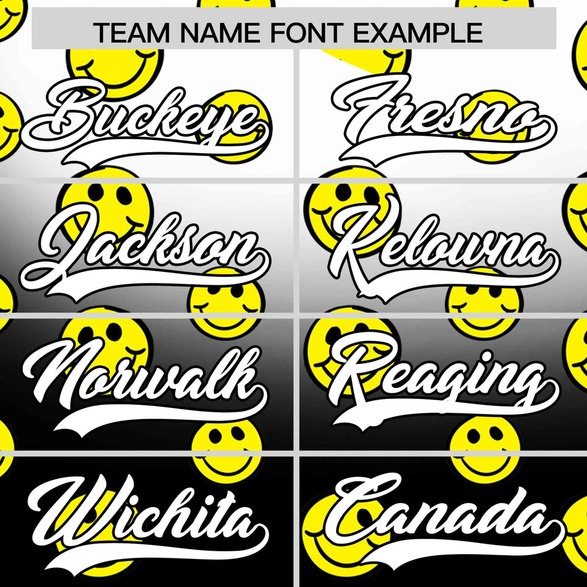 Custom White Black Graffiti Gradient Pattern Authentic Smile Baseball Jersey