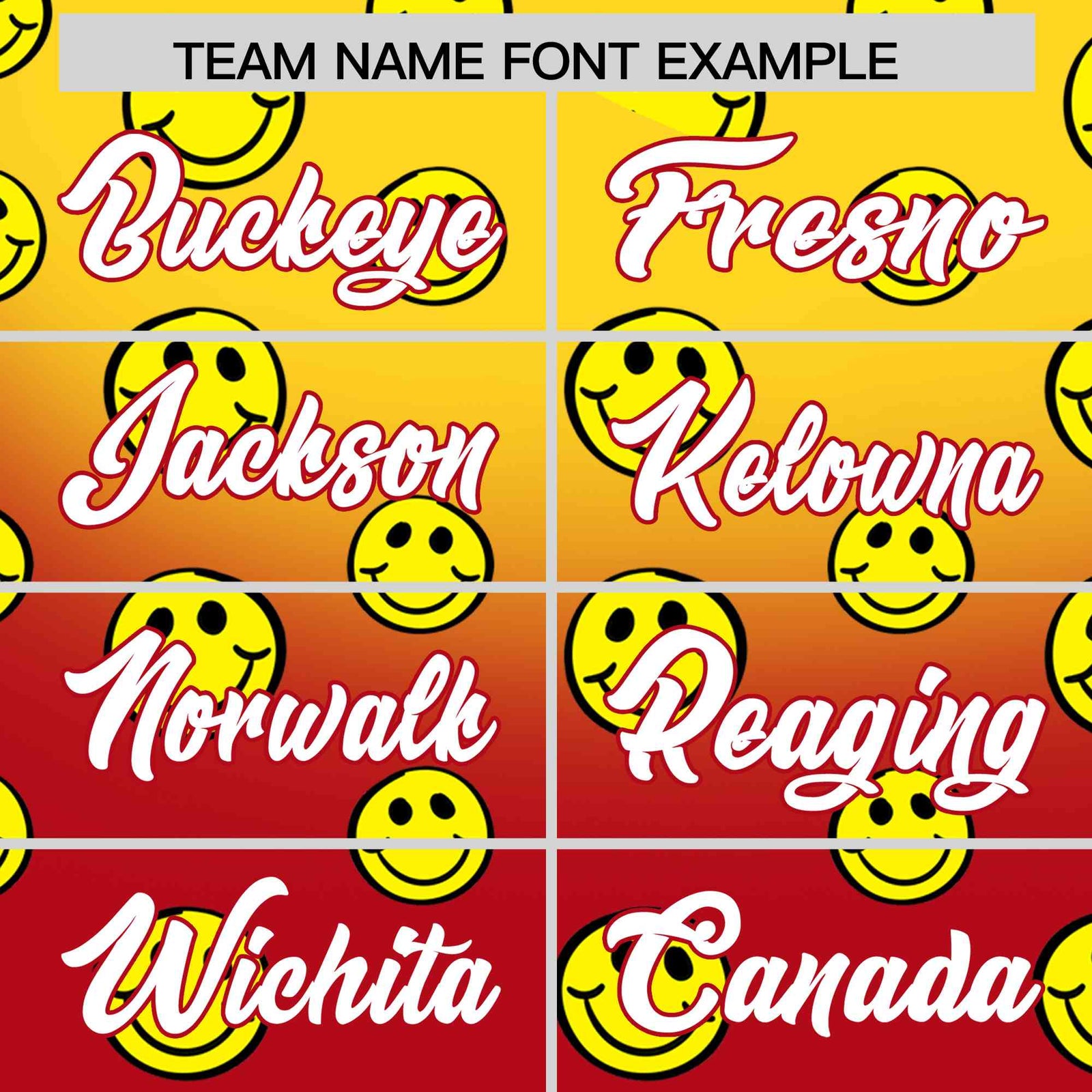 Custom Gold Red Graffiti Gradient Pattern Authentic Smile Baseball Jersey