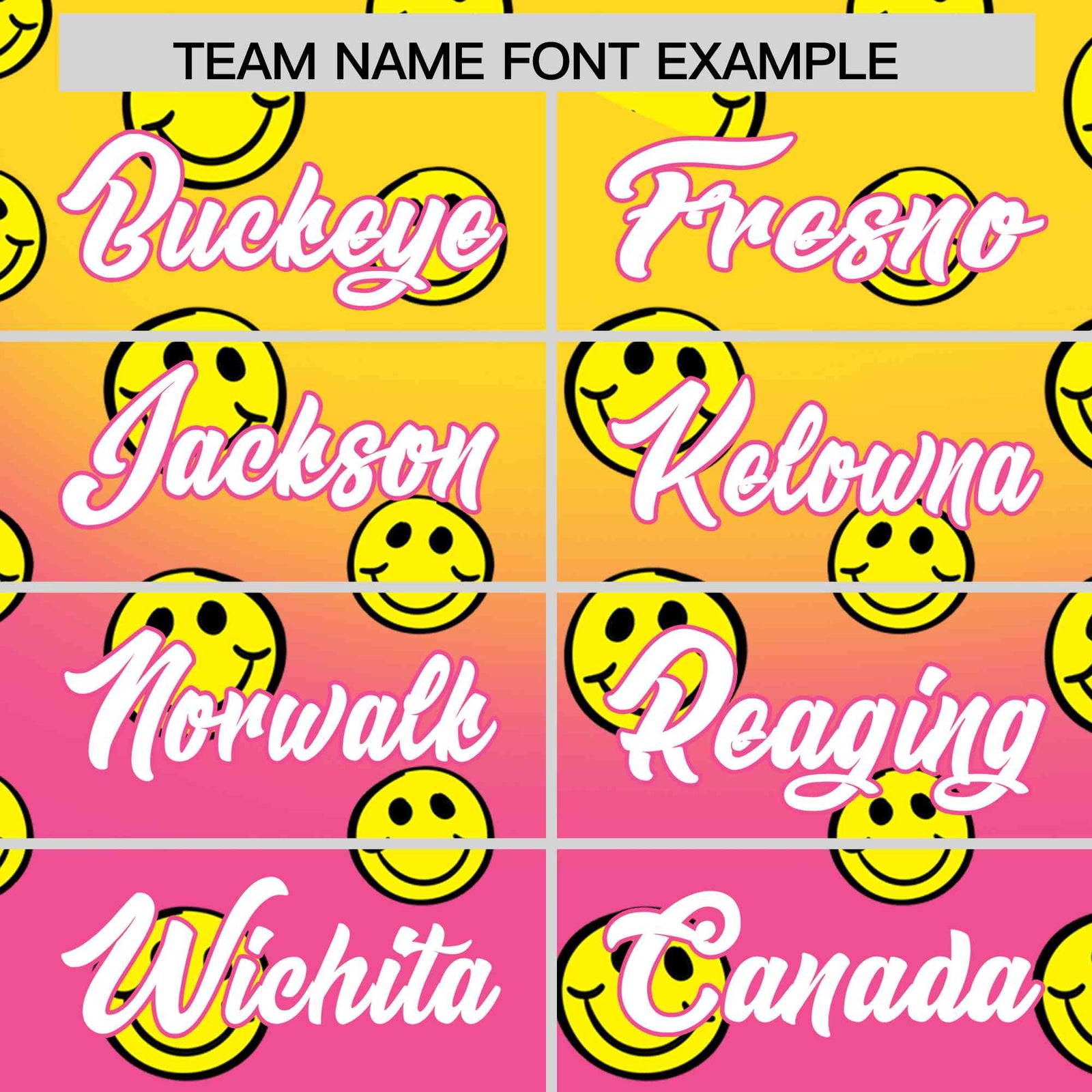 Custom Gold Pink Graffiti Gradient Pattern Authentic Smile Baseball Jersey