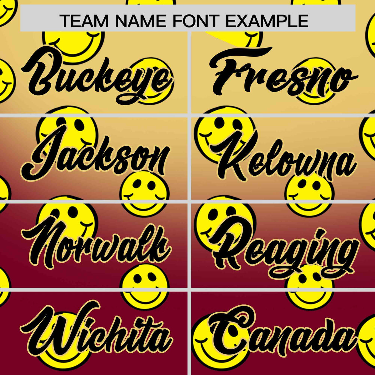 Custom Khaki Crimson Graffiti Gradient Pattern Authentic Smile Baseball Jersey