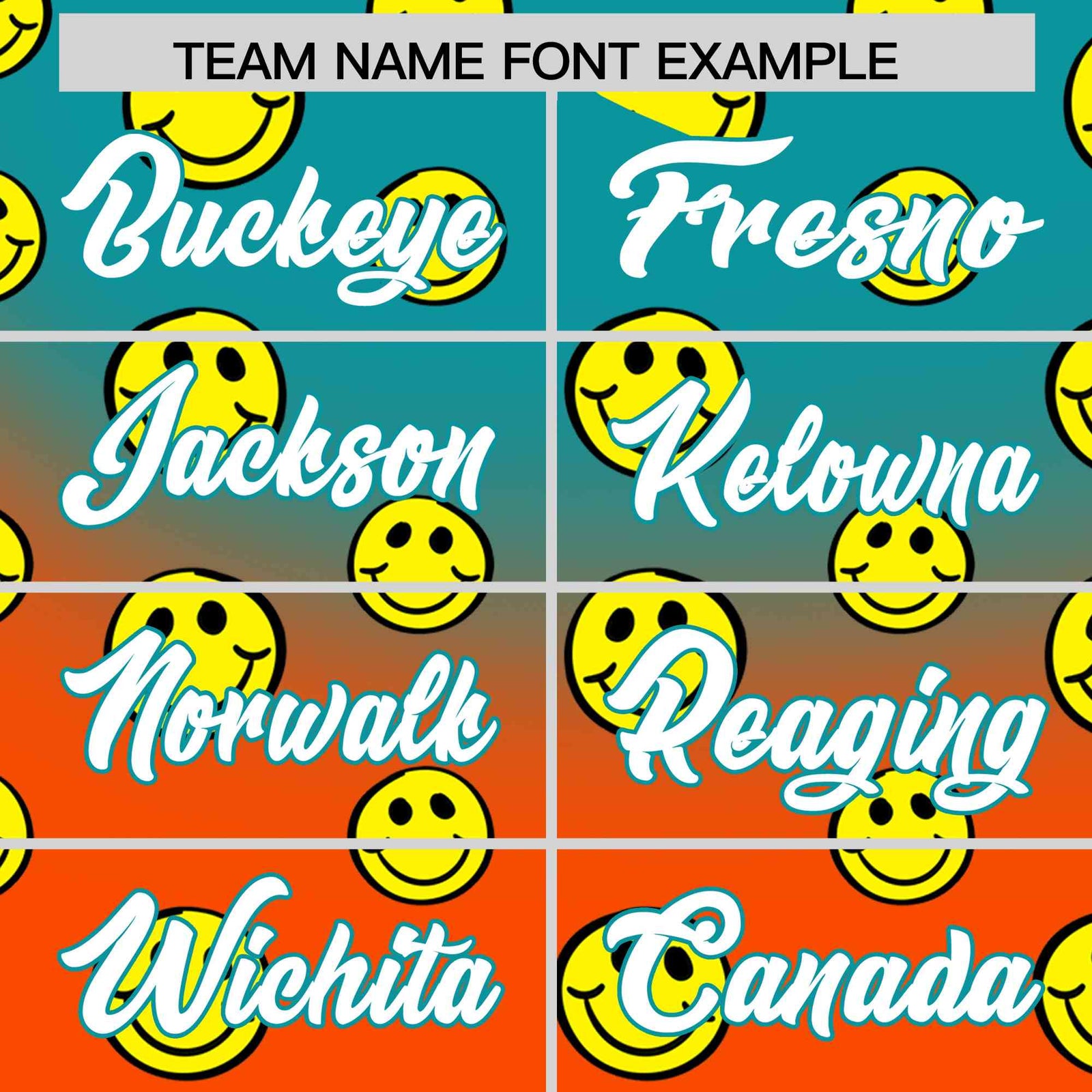 Custom Aqua Orange Graffiti Gradient Pattern Authentic Smile Baseball Jersey