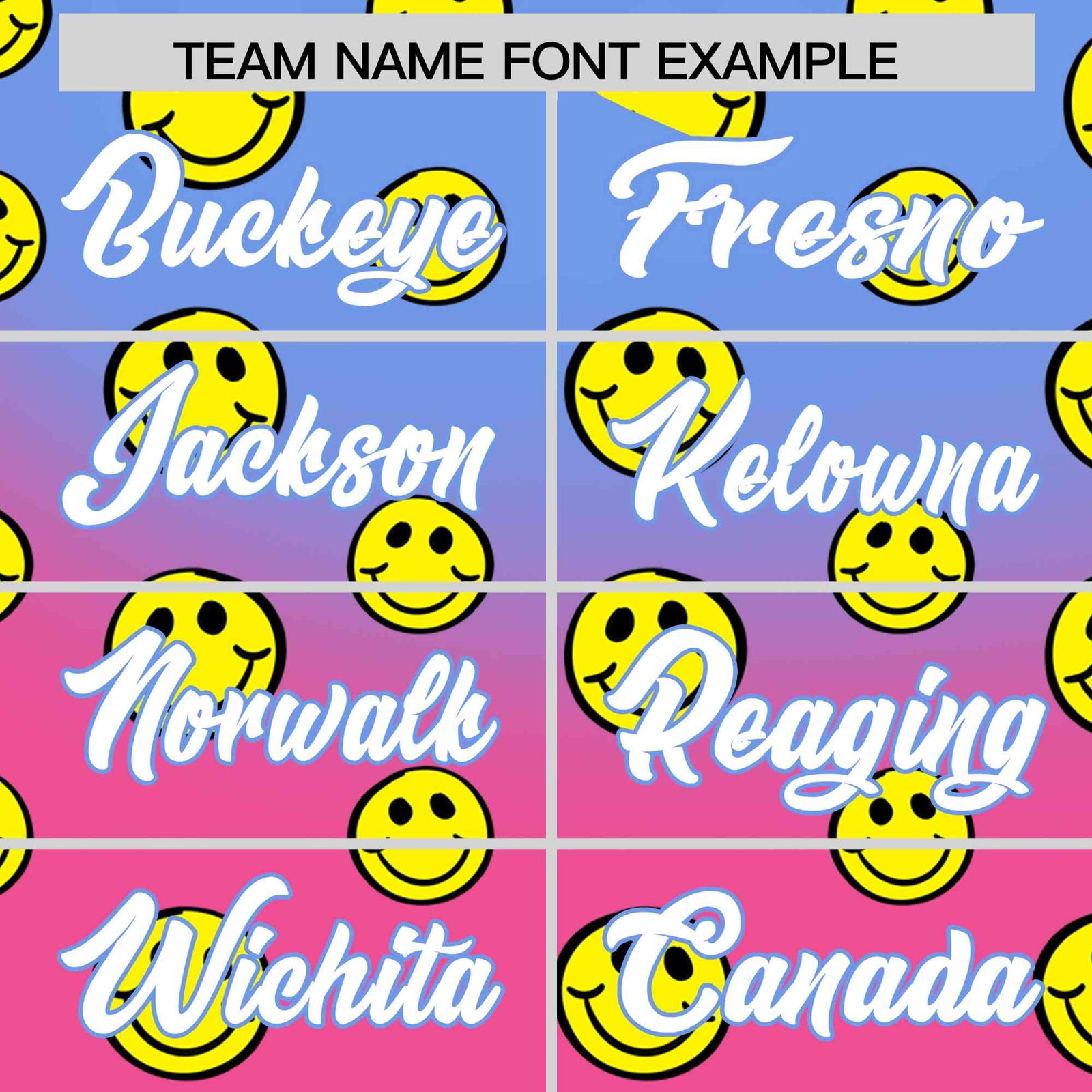 Custom Light Blue Pink Graffiti Gradient Pattern Authentic Smile Baseball Jersey