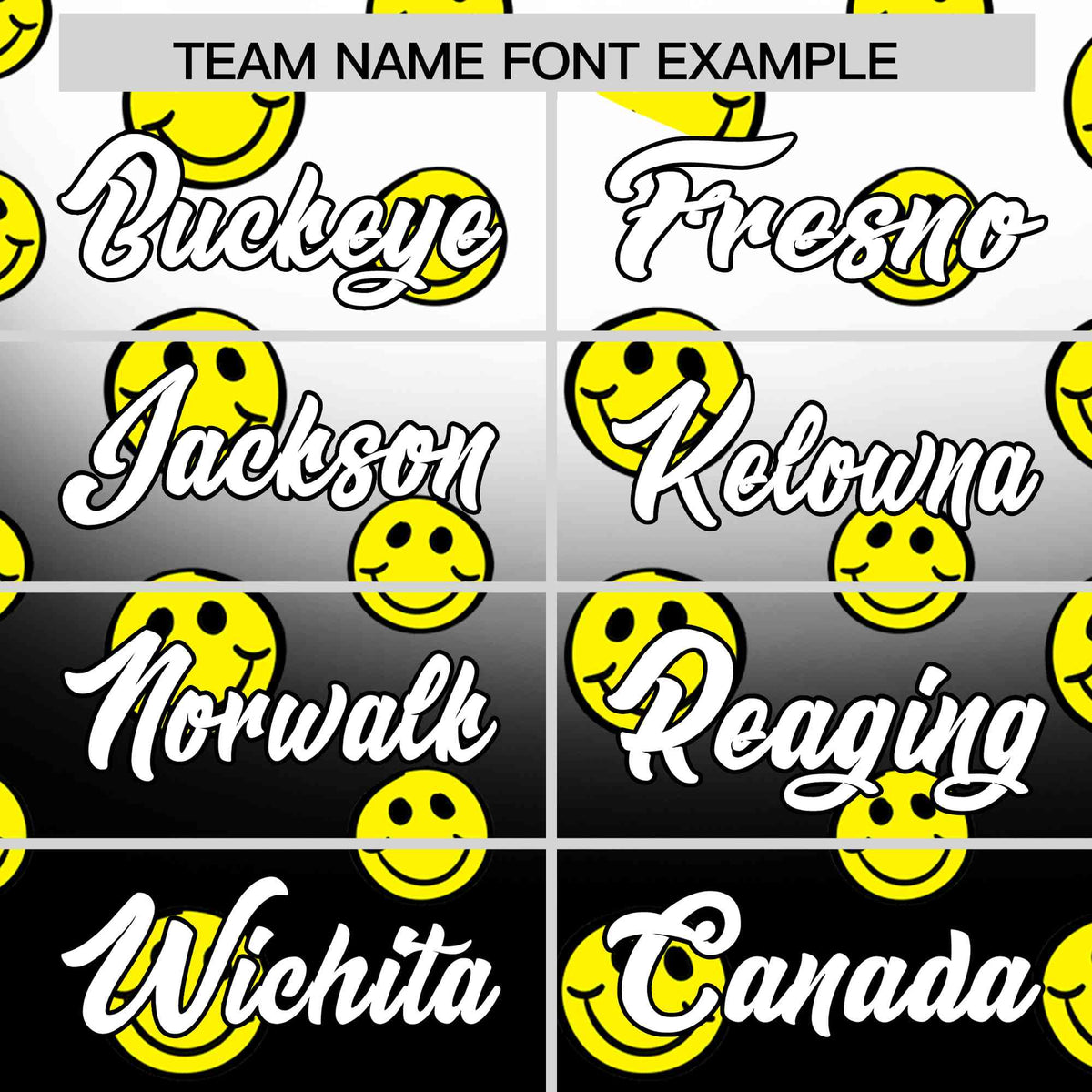 Custom White Black Graffiti Gradient Pattern Authentic Smile Baseball Jersey