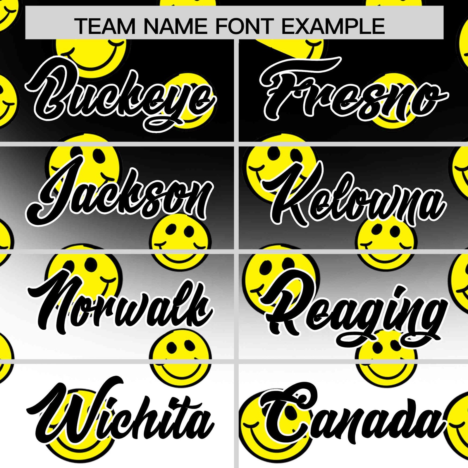 Custom Black White Graffiti Gradient Pattern Authentic Smile Baseball Jersey