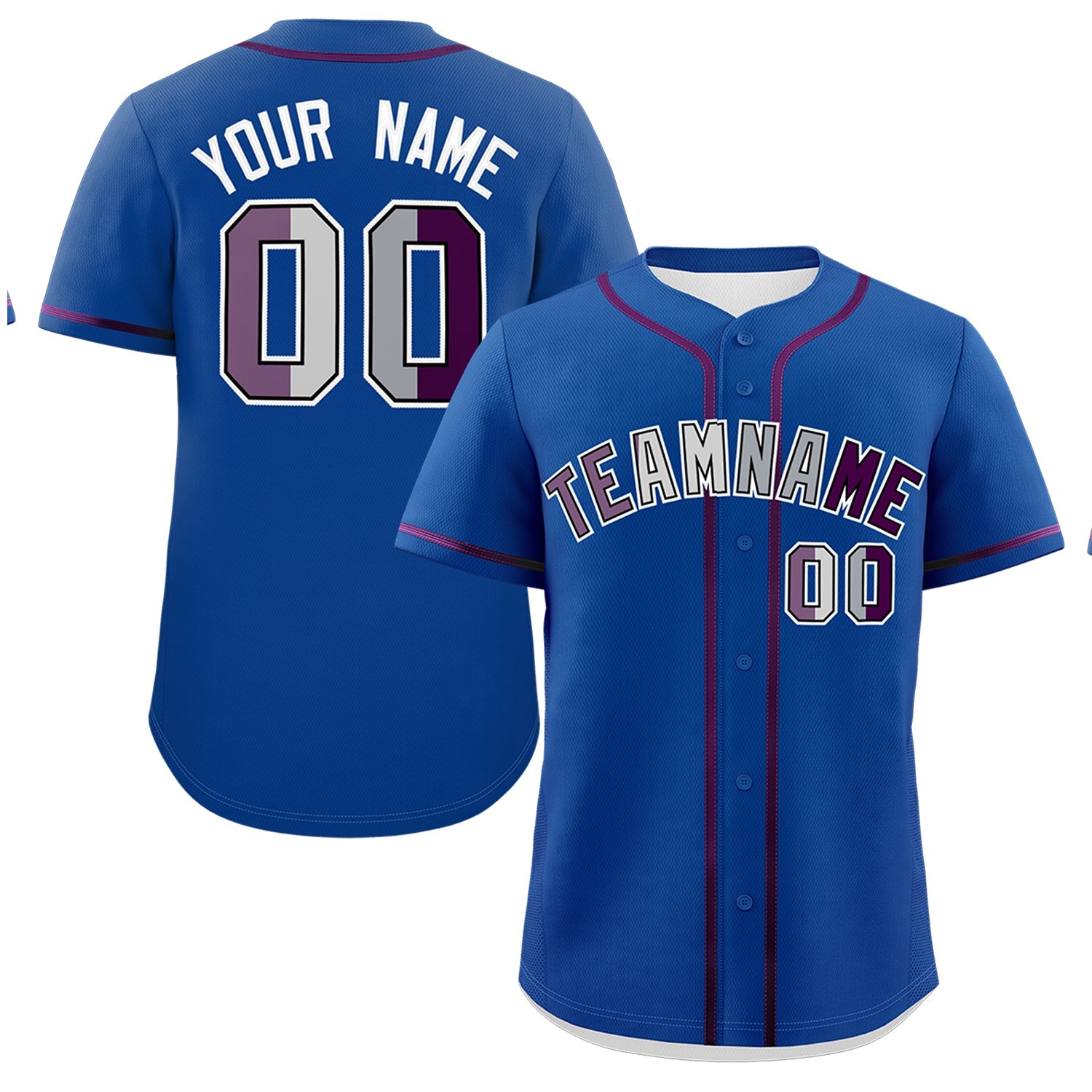 Custom Royal Blue Purple Genderless For Pride Month Classic Style Baseball Jersey| KXKSHOP