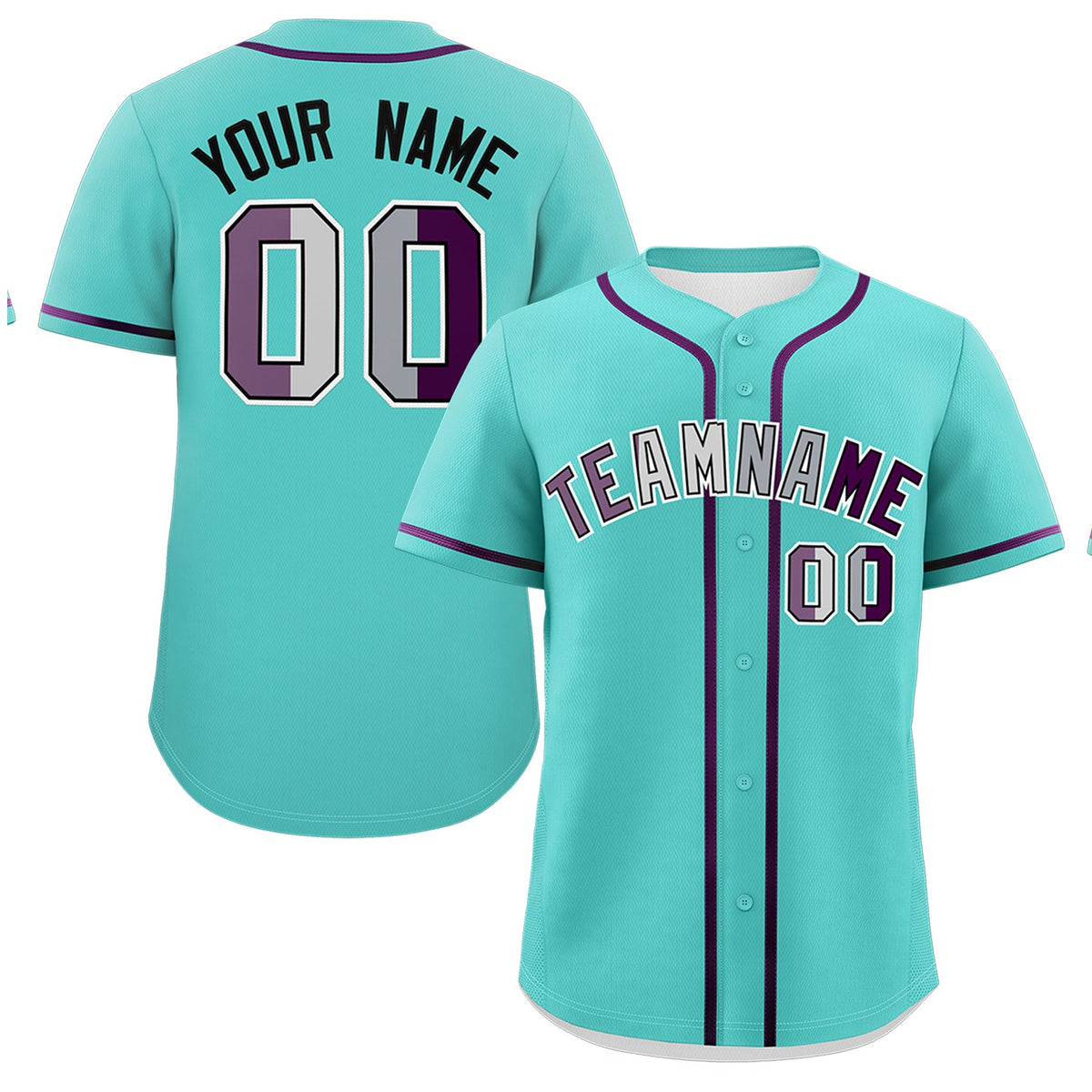 Custom Bright Green Purple Genderless For Pride Month Classic Style Baseball Jersey| KXKSHOP