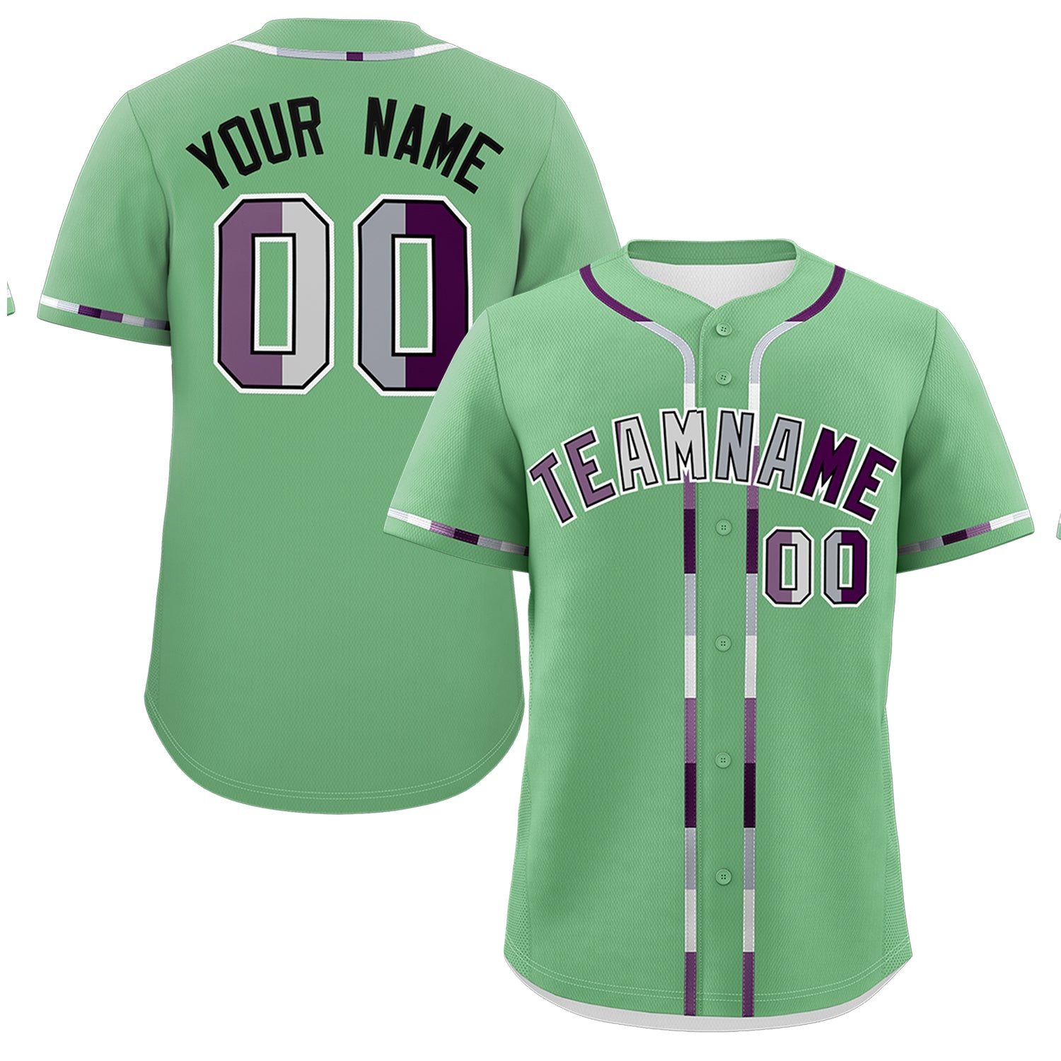 Custom Green Genderless For Pride Month Classic Style Baseball Jersey| KXKSHOP