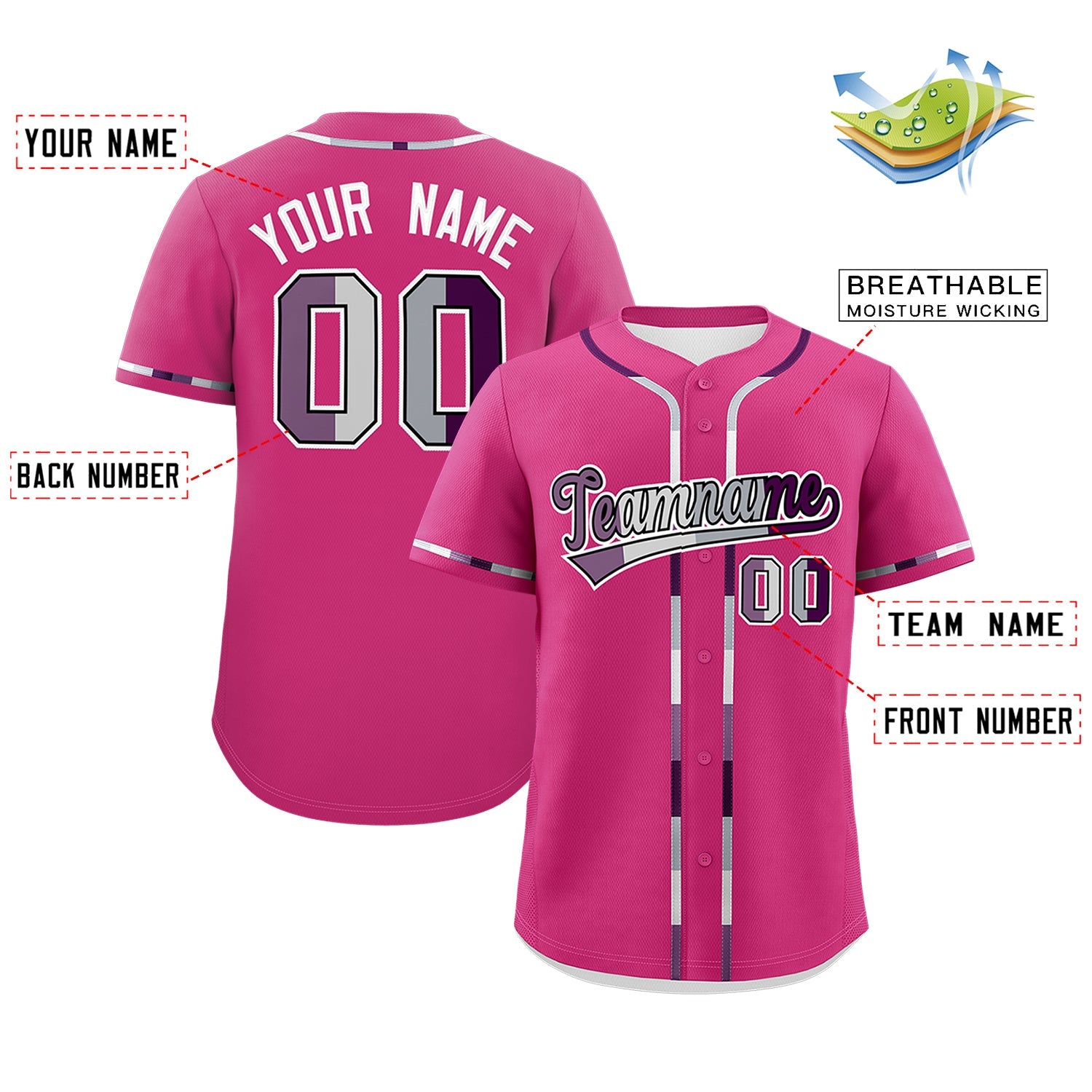 Custom Rose Red Genderless For Pride Month Classic Style Baseball Jersey| KXKSHOP