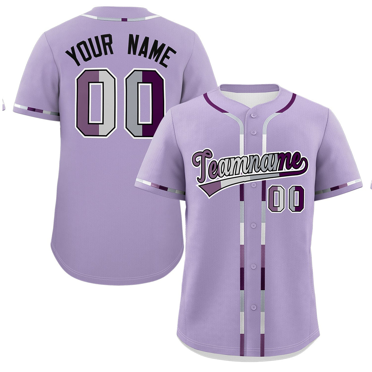 Custom Light Purple Genderless For Pride Month Classic Style Baseball Jersey| KXKSHOP