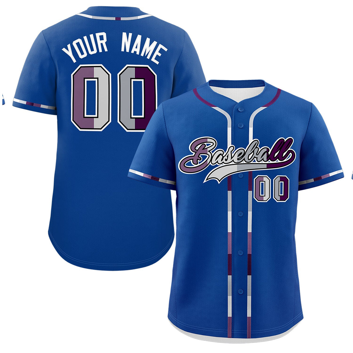 Custom Royal Blue Genderless For Pride Month Classic Style Baseball Jersey| KXKSHOP