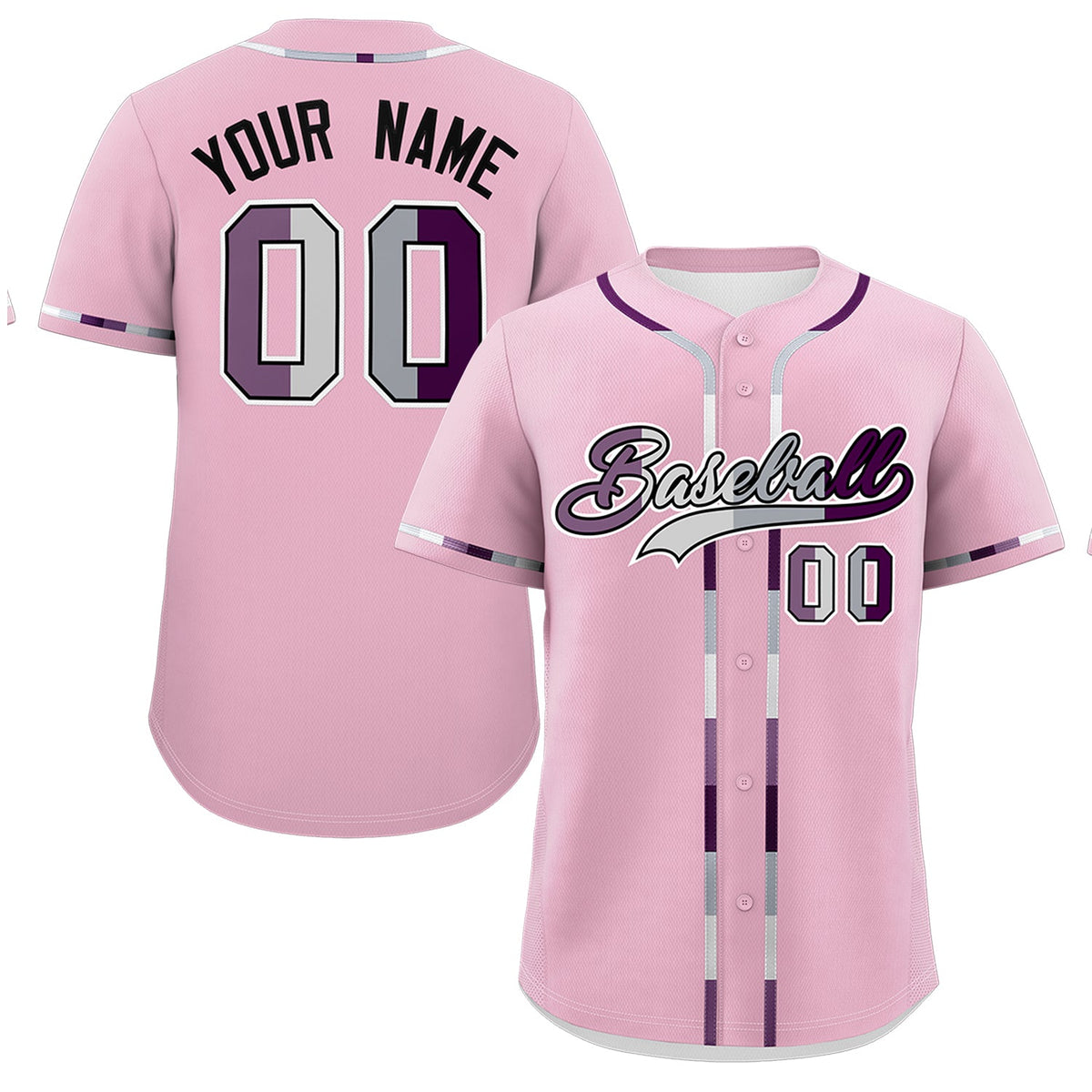 Custom Light Pink Genderless For Pride Month Classic Style Baseball Jersey| KXKSHOP
