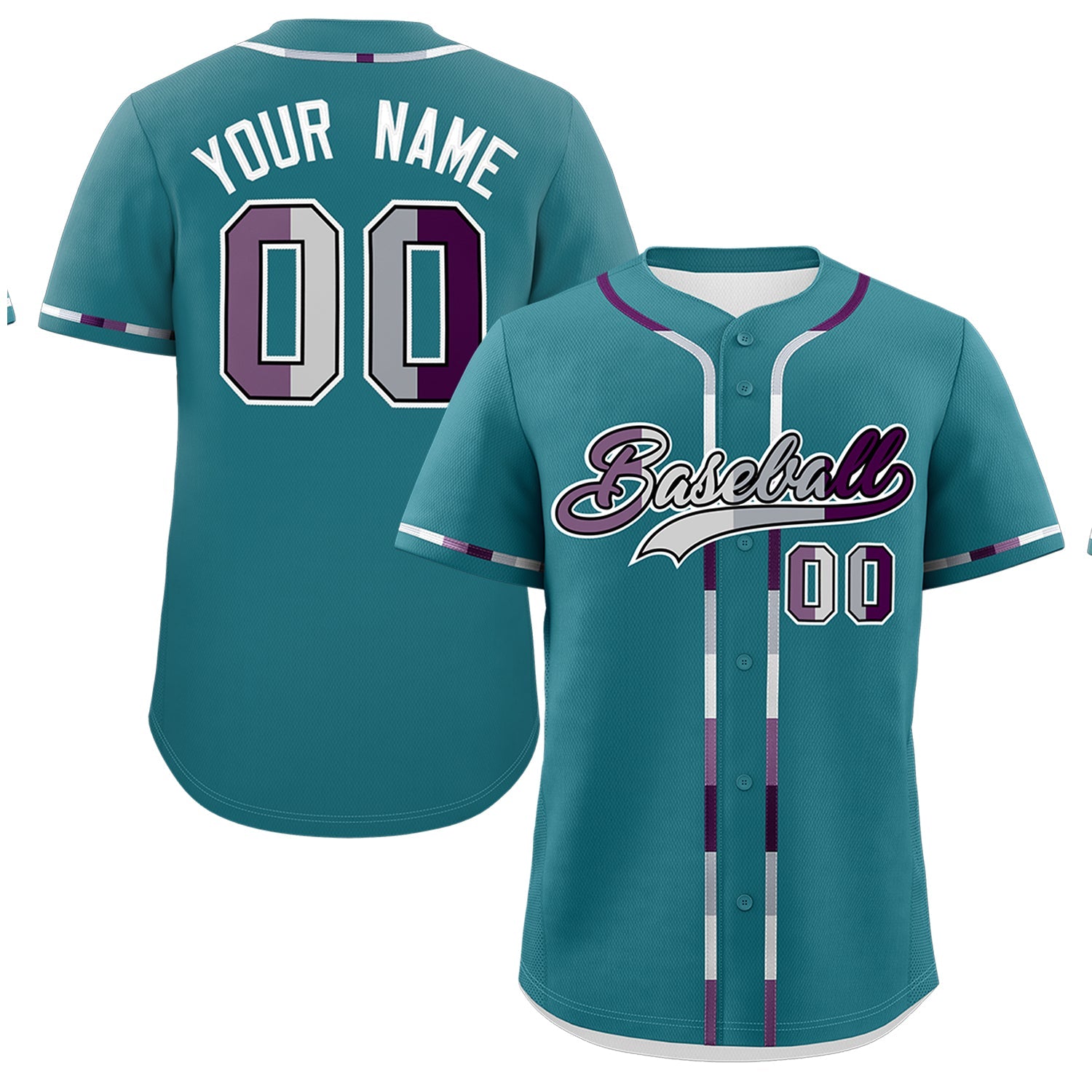 Custom Teal Genderless For Pride Month Classic Style Baseball Jersey| KXKSHOP