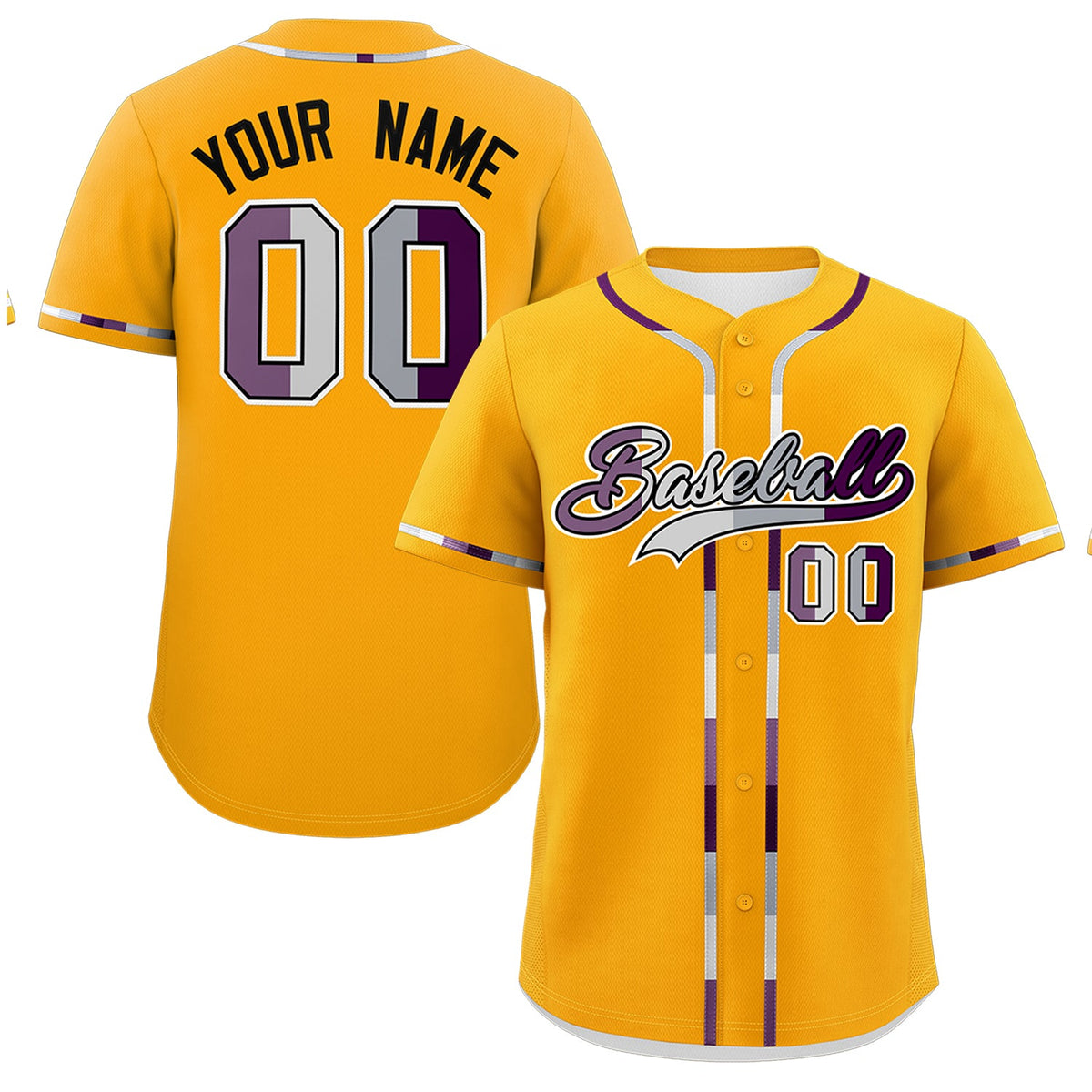 Custom Yellow Genderless For Pride Month Classic Style Baseball Jersey| KXKSHOP