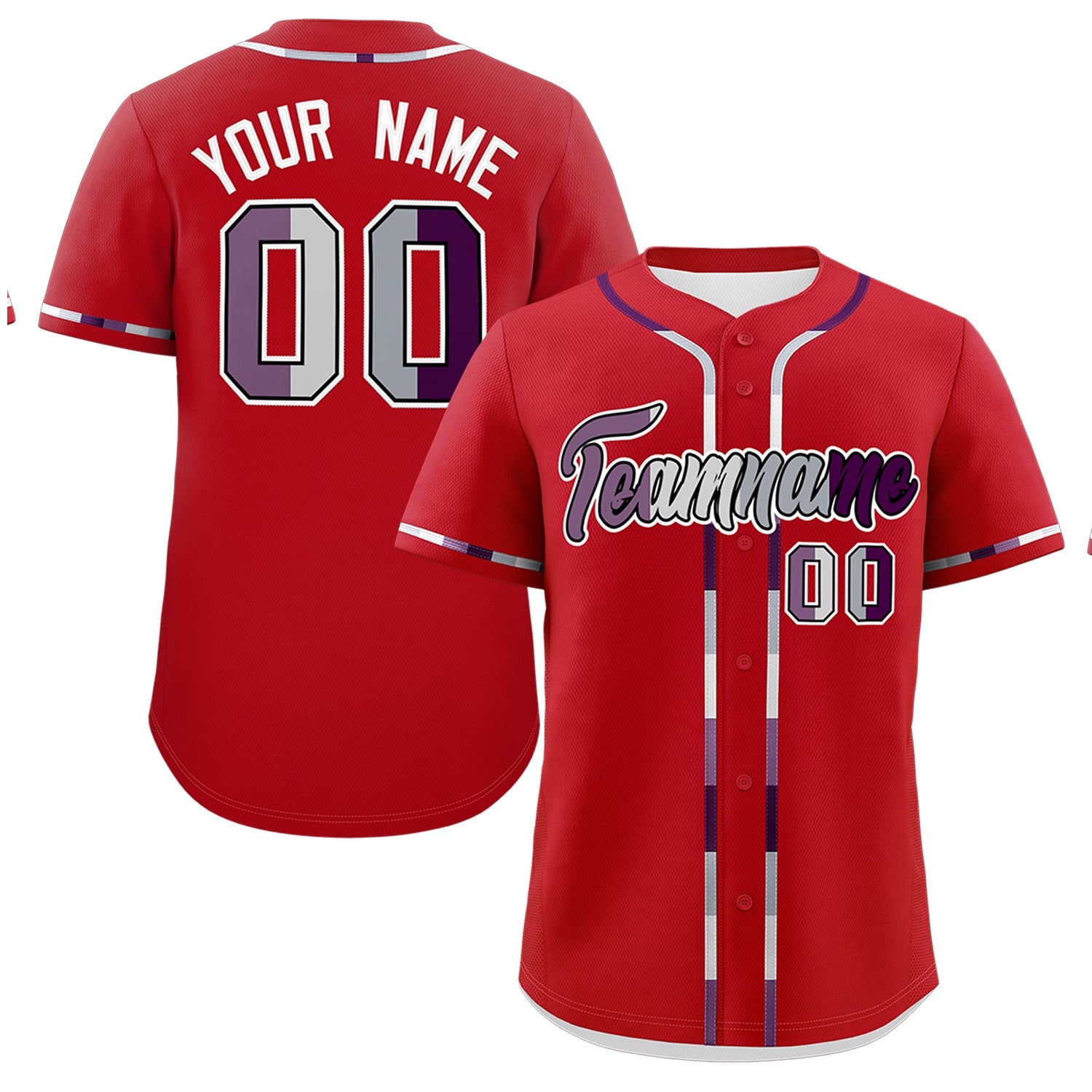 Custom Red Genderless For Pride Month Classic Style Baseball Jersey| KXKSHOP
