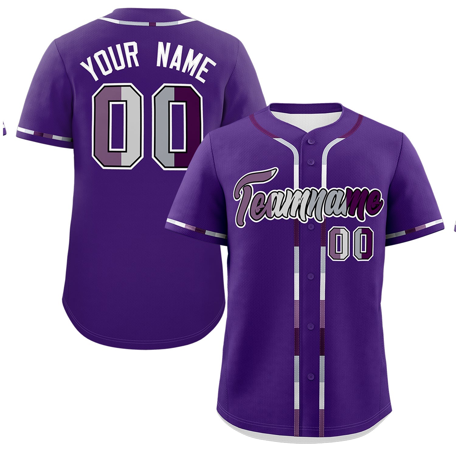 Custom Purple Genderless For Pride Month Classic Style Baseball Jersey| KXKSHOP