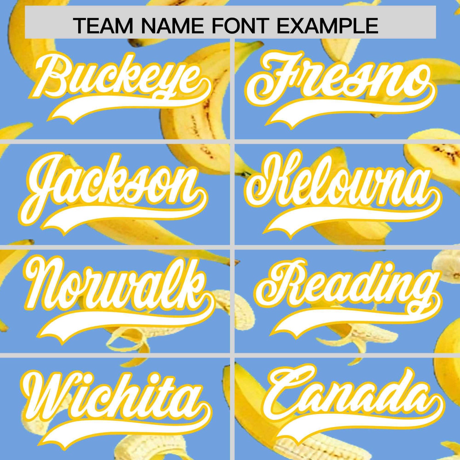 Custom Light Blue Banana Graffiti Pattern Fashion Authentic Baseball Jersey | Graffiti Pattern | Embroidery&Dye-sublimation printing | KXKSHOP