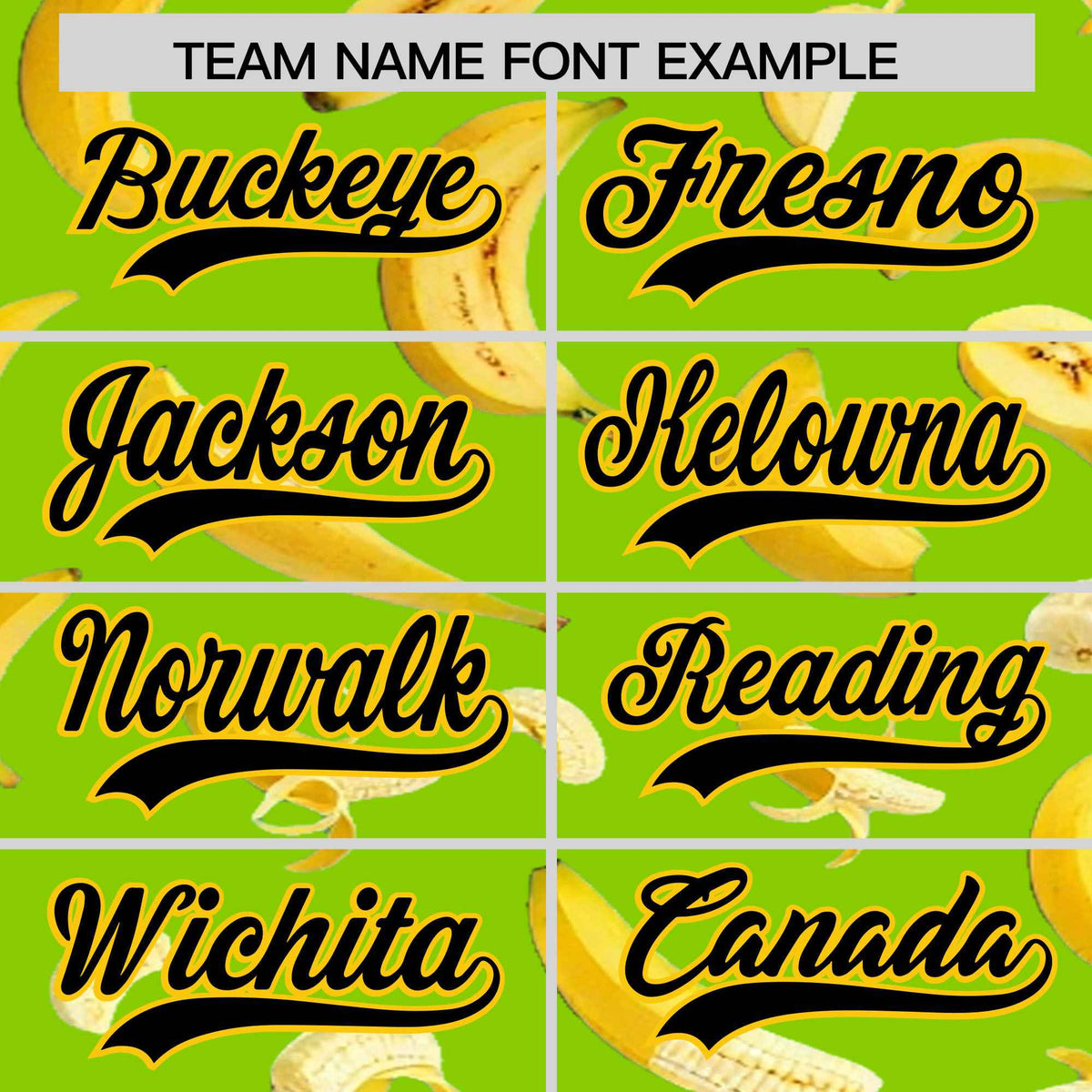 Custom Neon Green Banana Graffiti Pattern Fashion Authentic Baseball Jersey | Graffiti Pattern | Embroidery&amp;Dye-sublimation printing | KXKSHOP